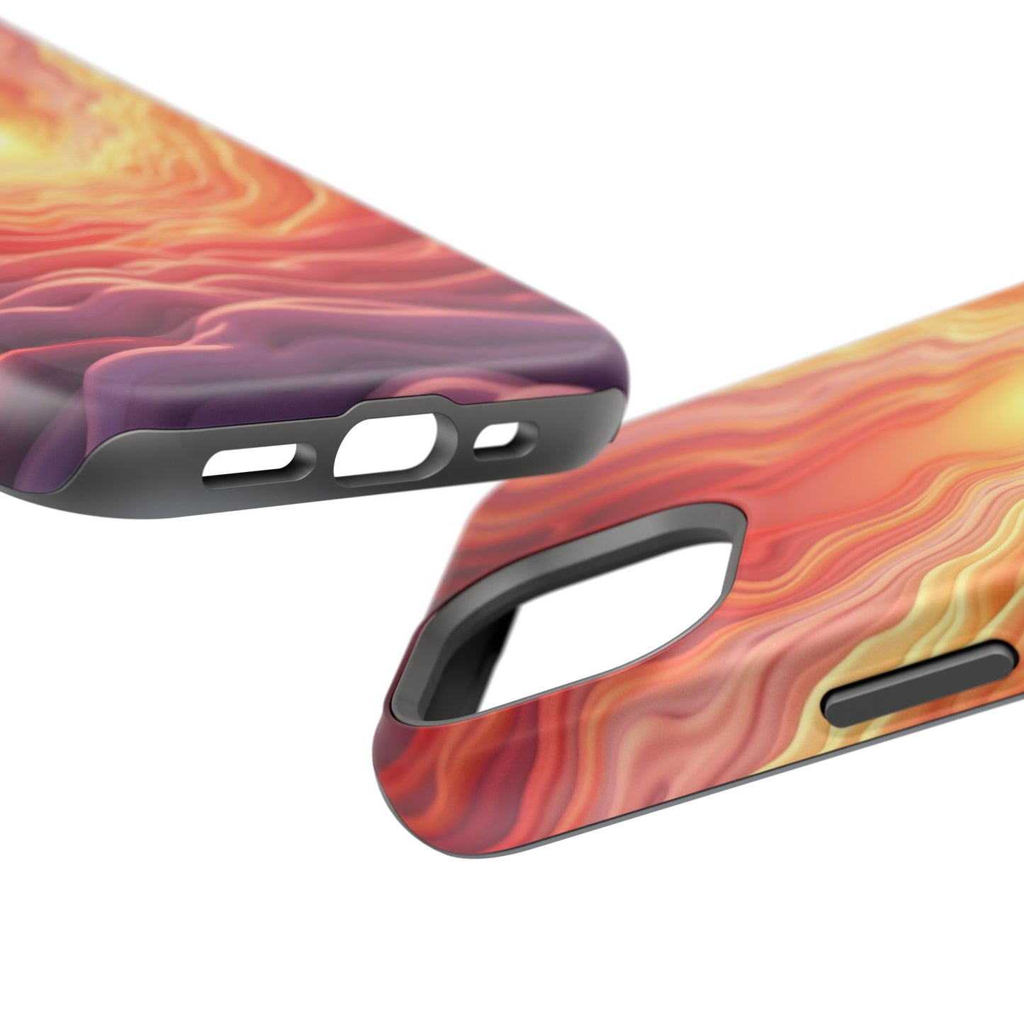 Golden Glow iPhone Case - Sunset Landscape Design, Aesthetic Gift Idea