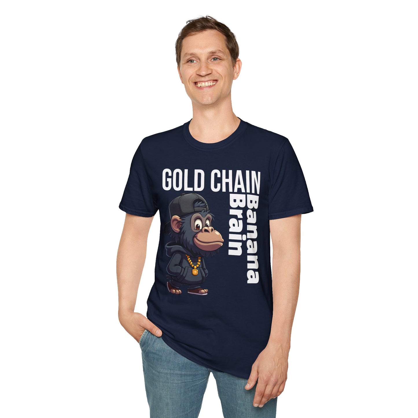 Gold Chain Banana Brain β Funny Hip-Hop Chimp T-Shirt