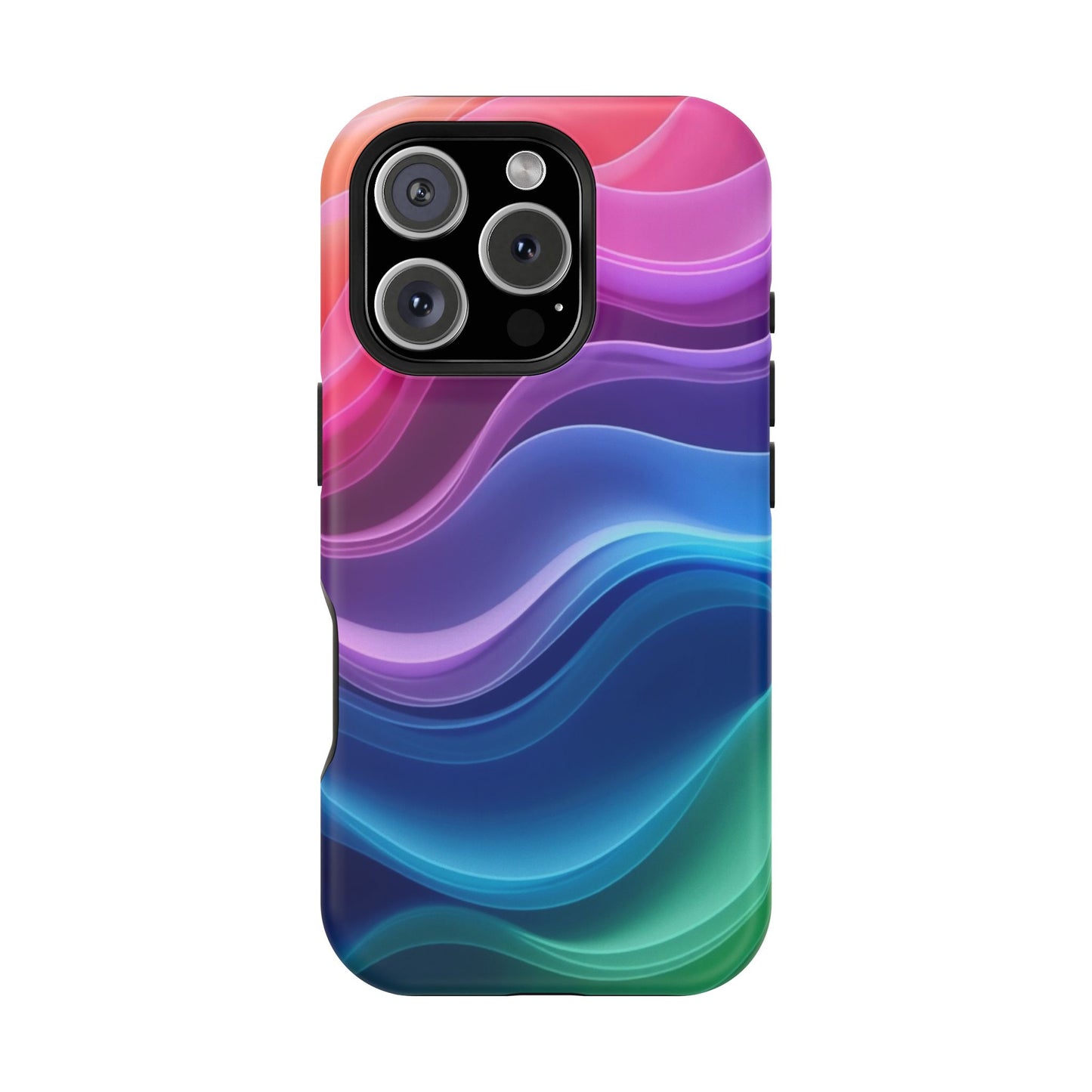 Pastel Wave Phone Case - Aesthetic iPhone Case | Lavender & Blue Gradient Design | Gifts for Her | Unique Art Print