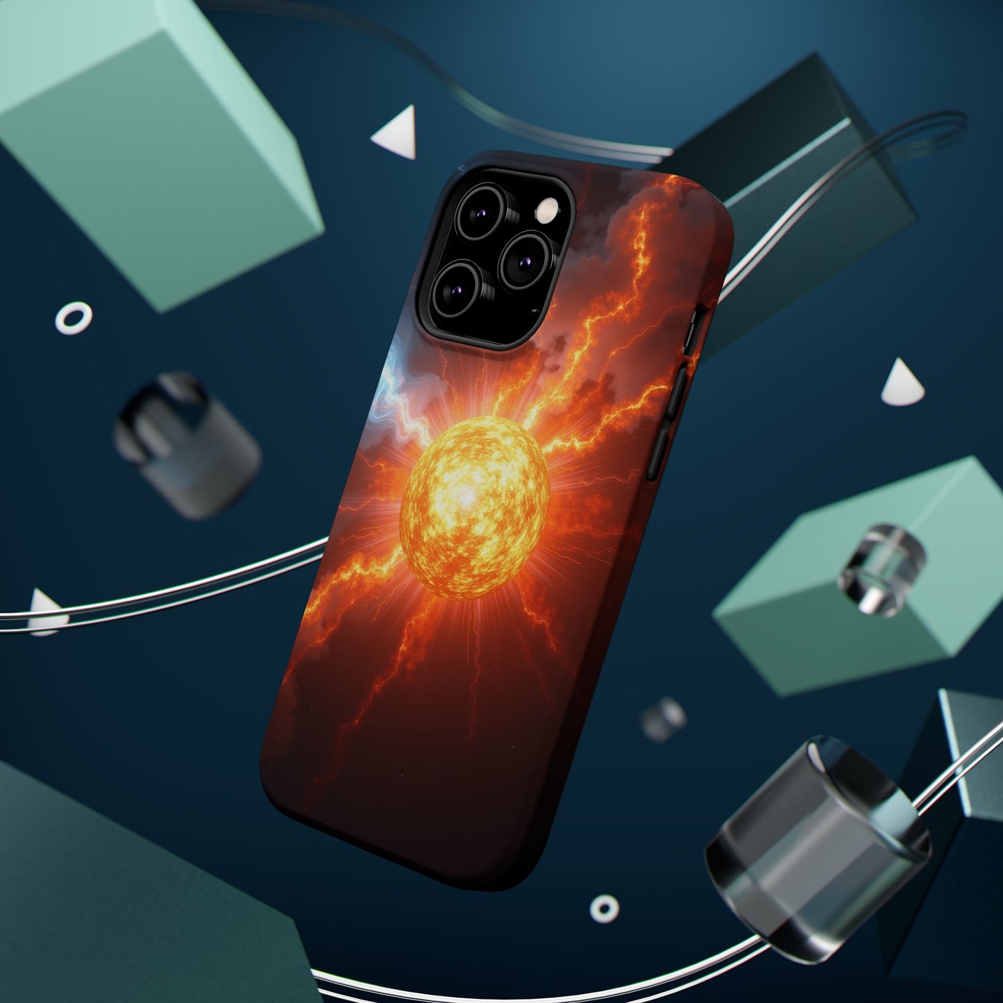 Solar Flare iPhone Case - Fiery Sunburst Space Design - Astronomy Gift Idea