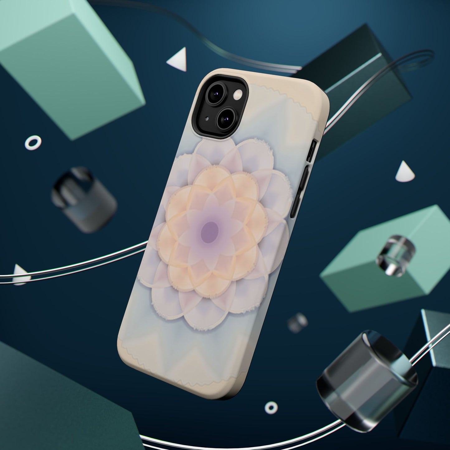 Pastel Mandala Phone Case - Aesthetic iPhone Case, Floral Gift Idea, Spiritual Zen Design