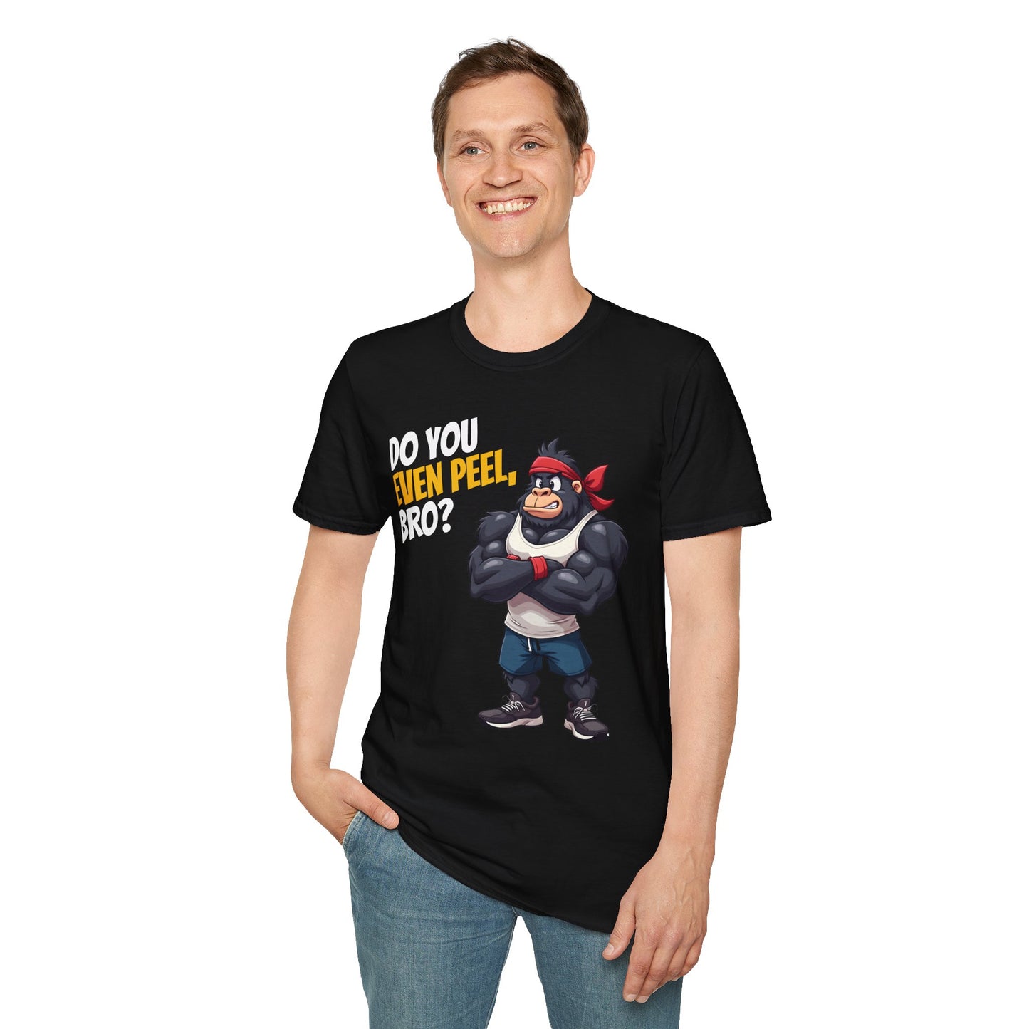 Do You Even Peel, Bro? β Funny Gym Gorilla T-Shirt