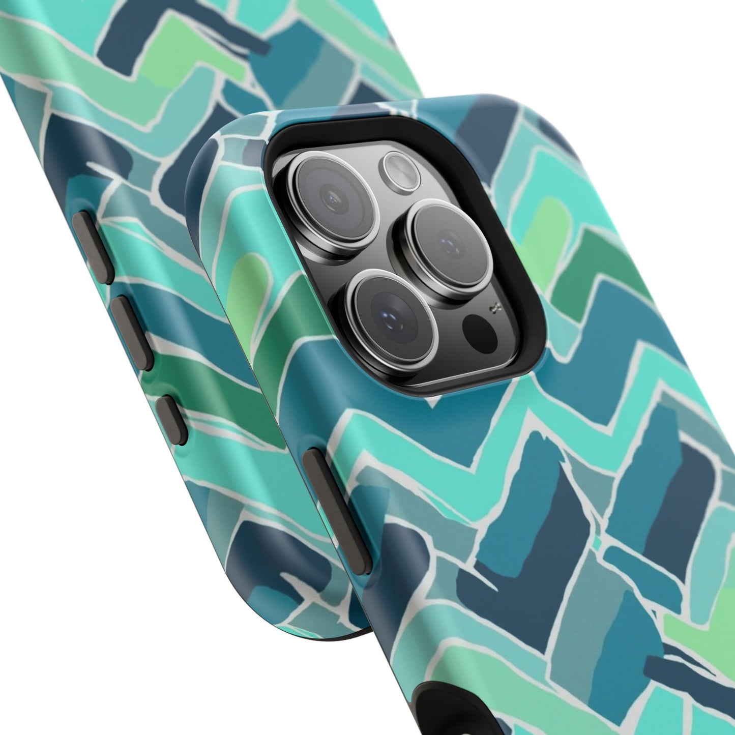 Watercolor Chevron Phone Case β Aesthetic Soft Pastel Phone Cover for iPhone | Unique Artistic Design with Floral Accents