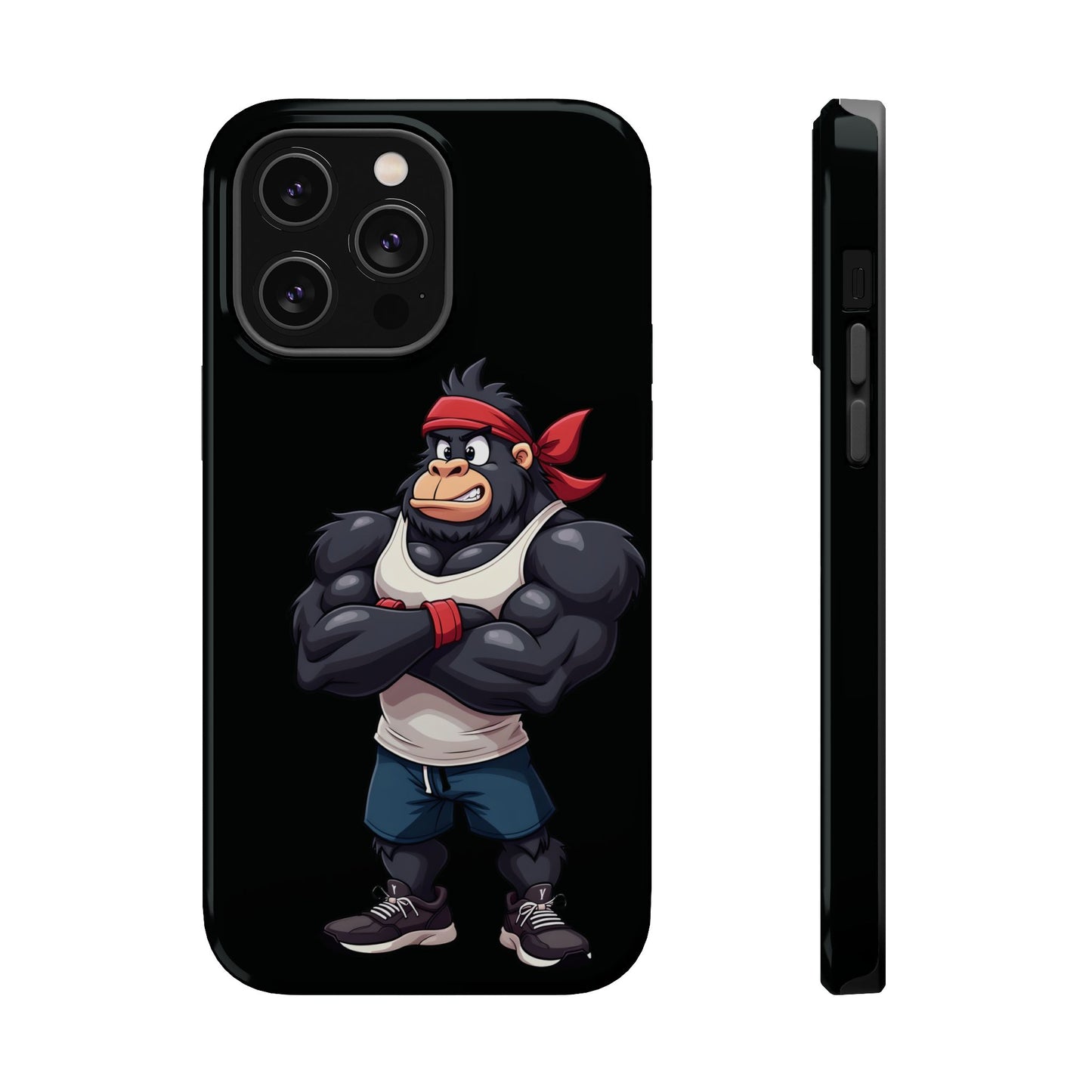 Red Band Gym Gorilla Phone Case β Fierce Style Meets Tough Protection