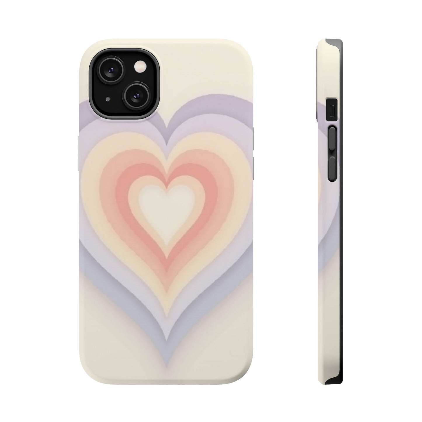 Radiant Heart iPhone Case - Pastel Layered Design - Cute Y2K Aesthetic Gift