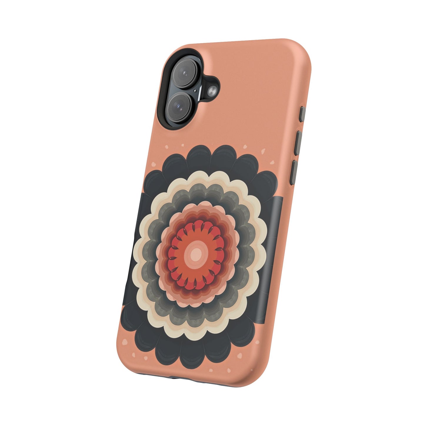 Earth Tone Mandala iPhone Case - Bohemian Floral Design, Aesthetic Gift Idea