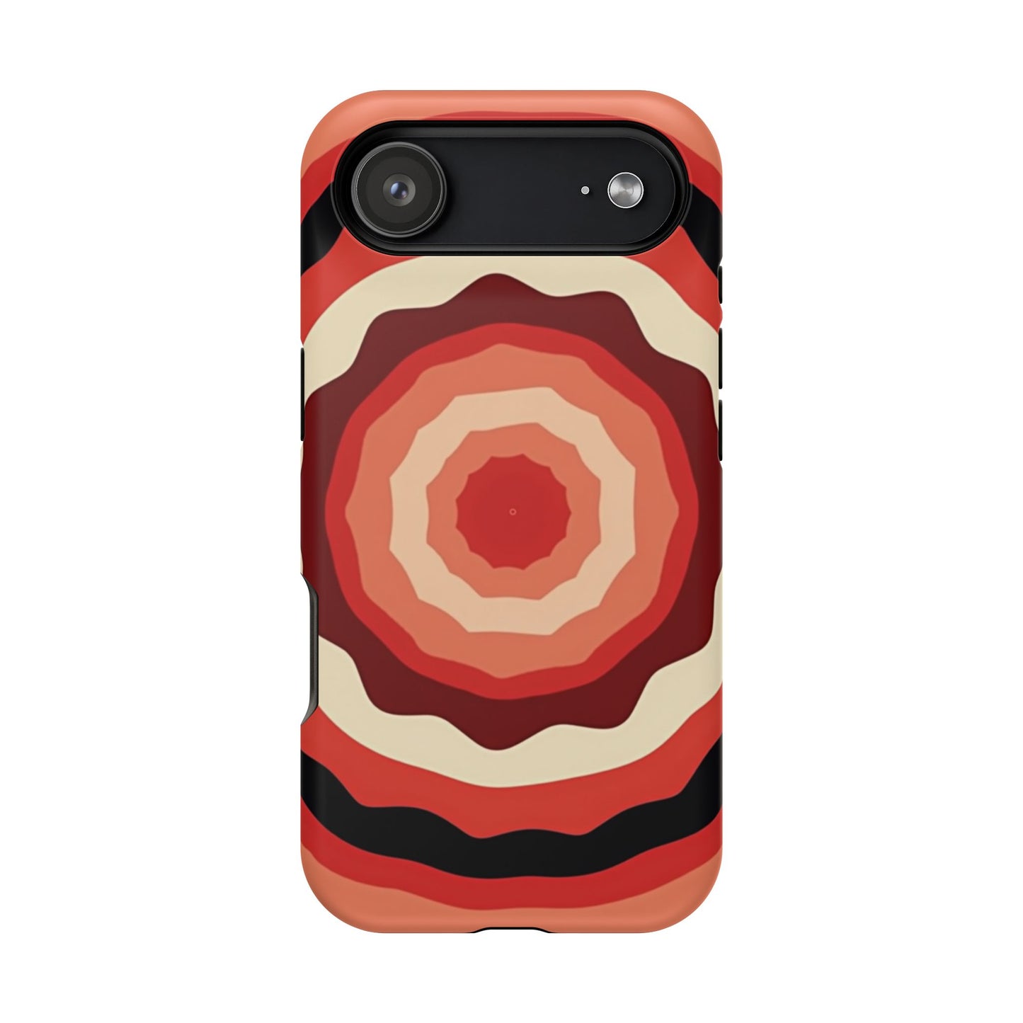 Retro Sunset iPhone Case - 70s Inspired Floral Design, Aesthetic Gift Idea