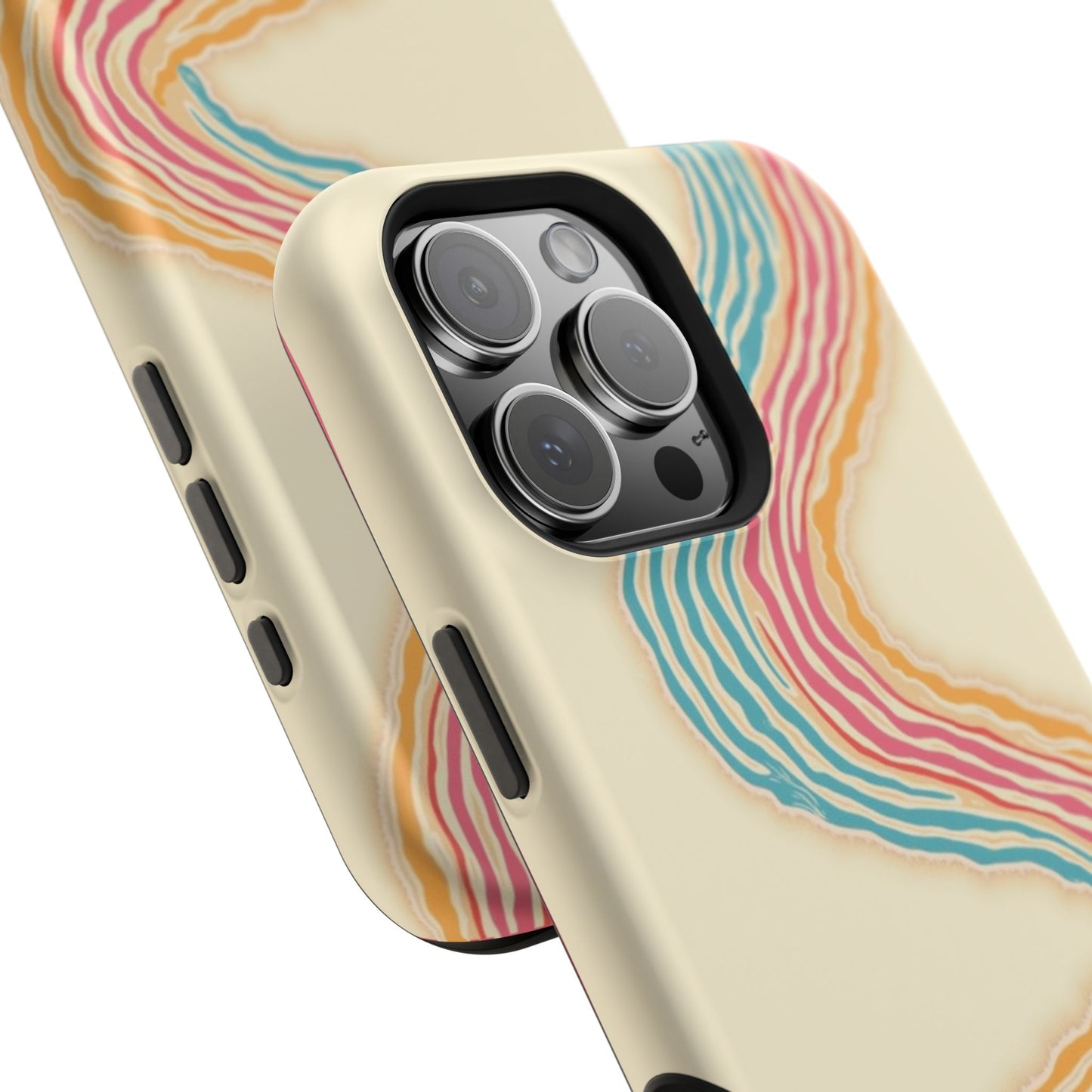 Abstract Flow Phone Case - Pastel Streamline Design