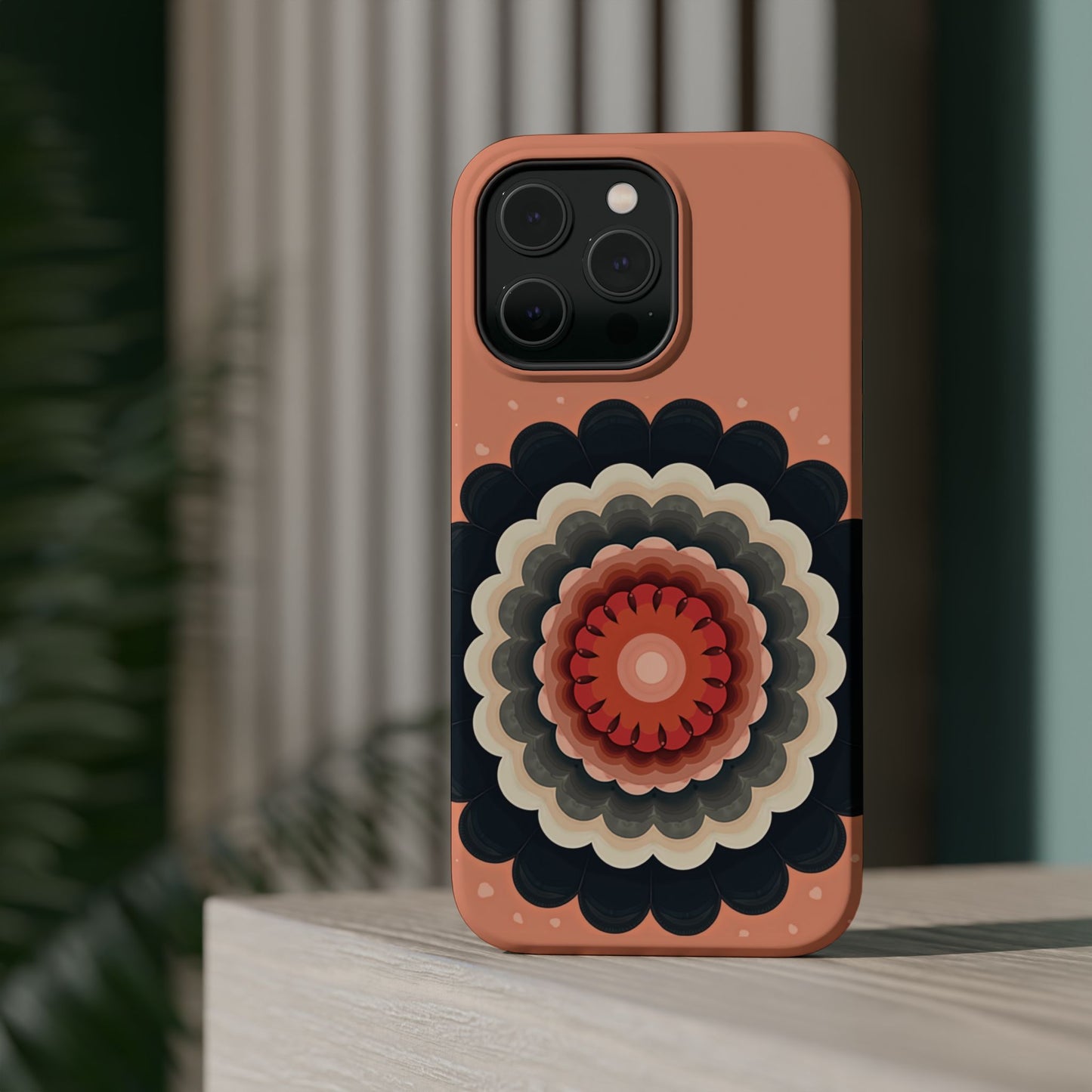 Earth Tone Mandala iPhone Case - Bohemian Floral Design, Aesthetic Gift Idea