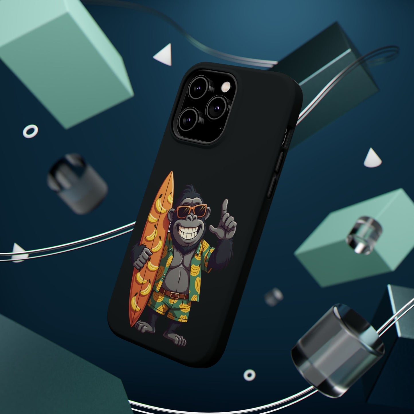 Banana Vibes Surf Gorilla Phone Case β Tropical Chill Meets Jungle Fun