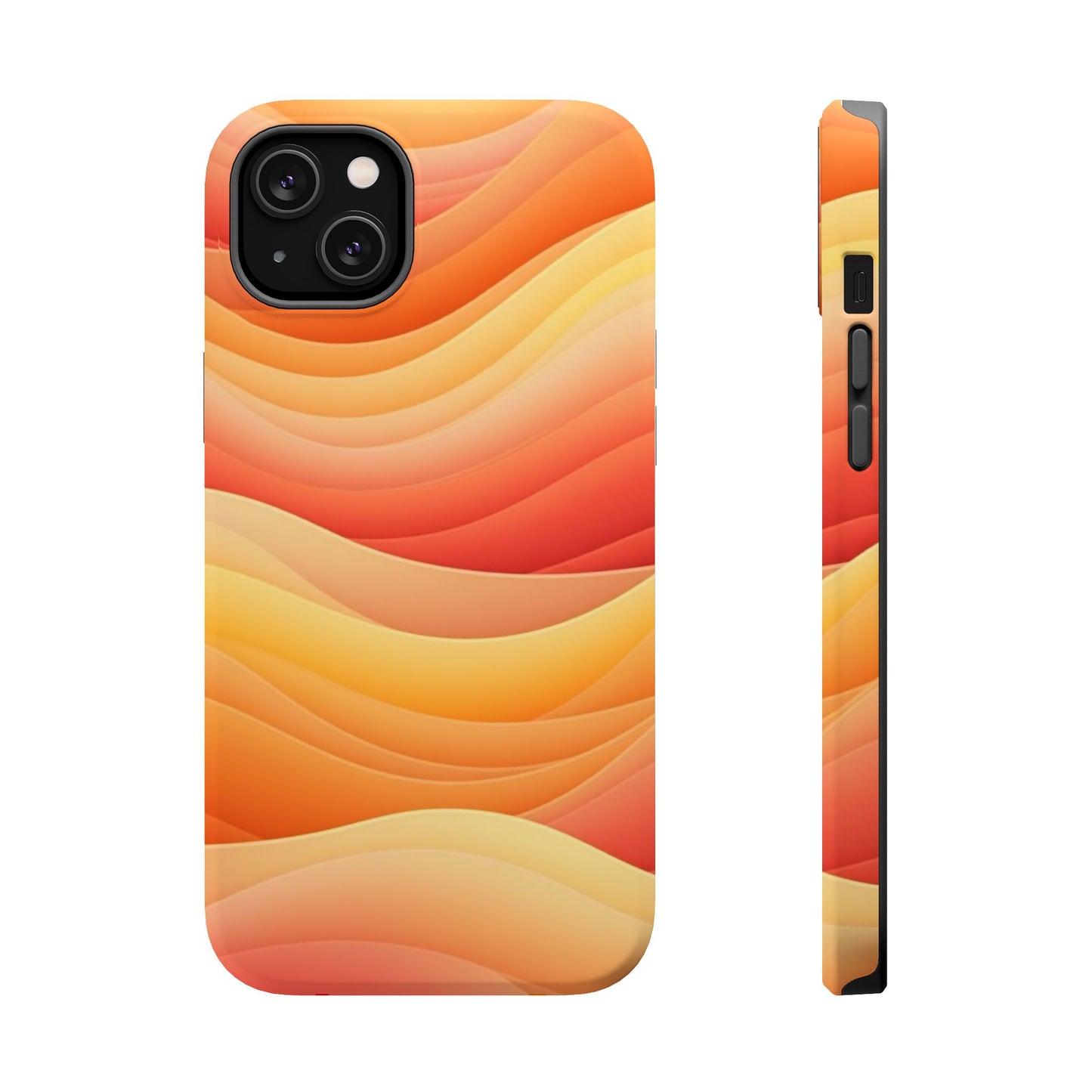 Sunset Wave Phone Case - Aesthetic Orange iPhone Case, Golden Hour Gift Idea, Trendy Beach Vibes