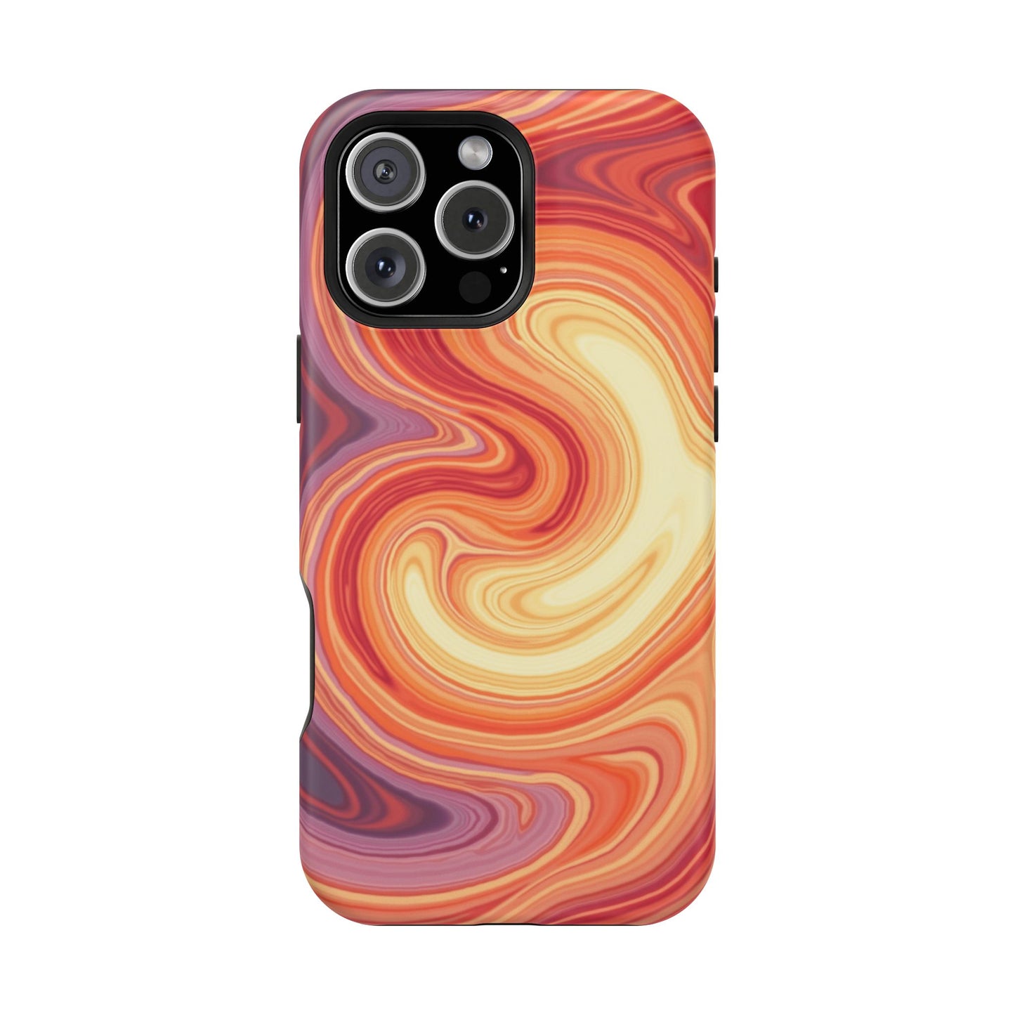 Sunset Phone Case - Orange Aesthetic iPhone Case, Warm Gift Idea, Trendy Swirl Design