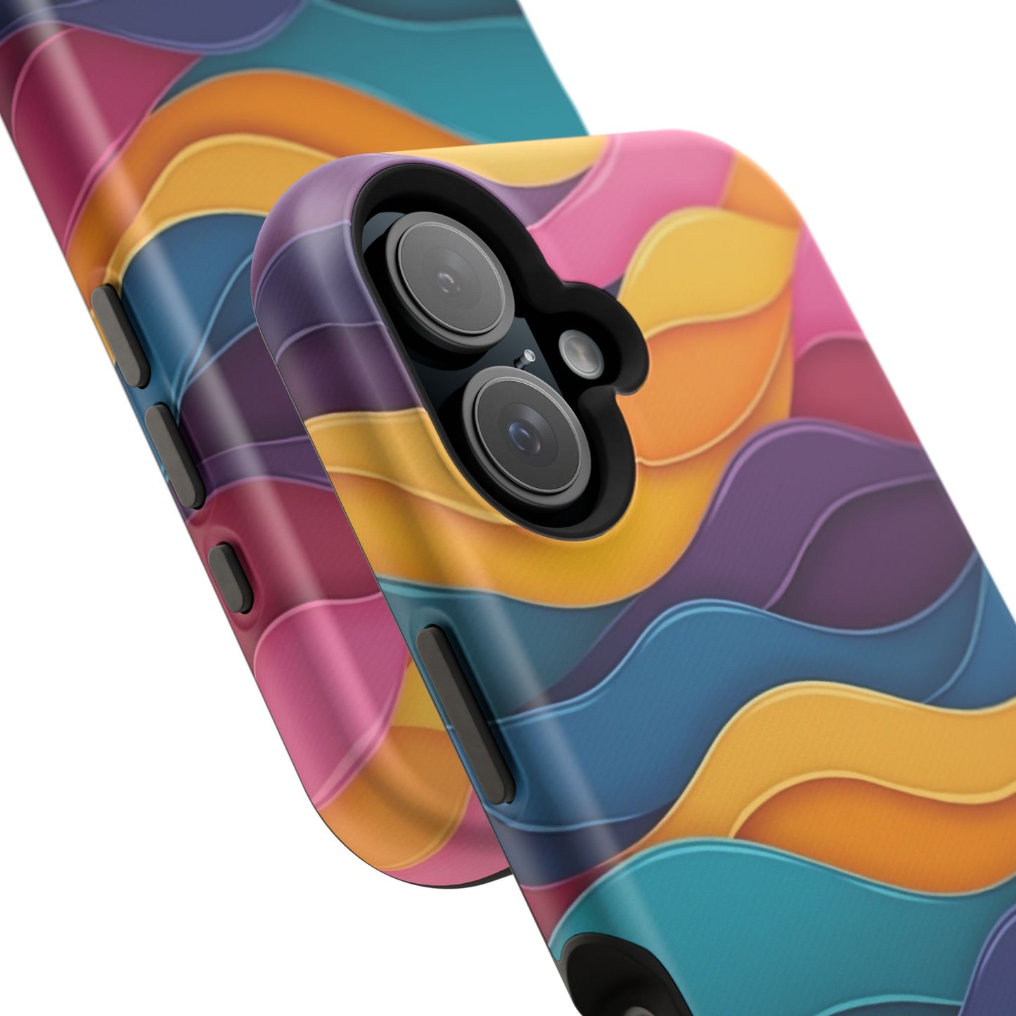 Colorful Wave Phone Case - Aesthetic iPhone Case, Bright Gift Idea, Trendy Summer Accessory