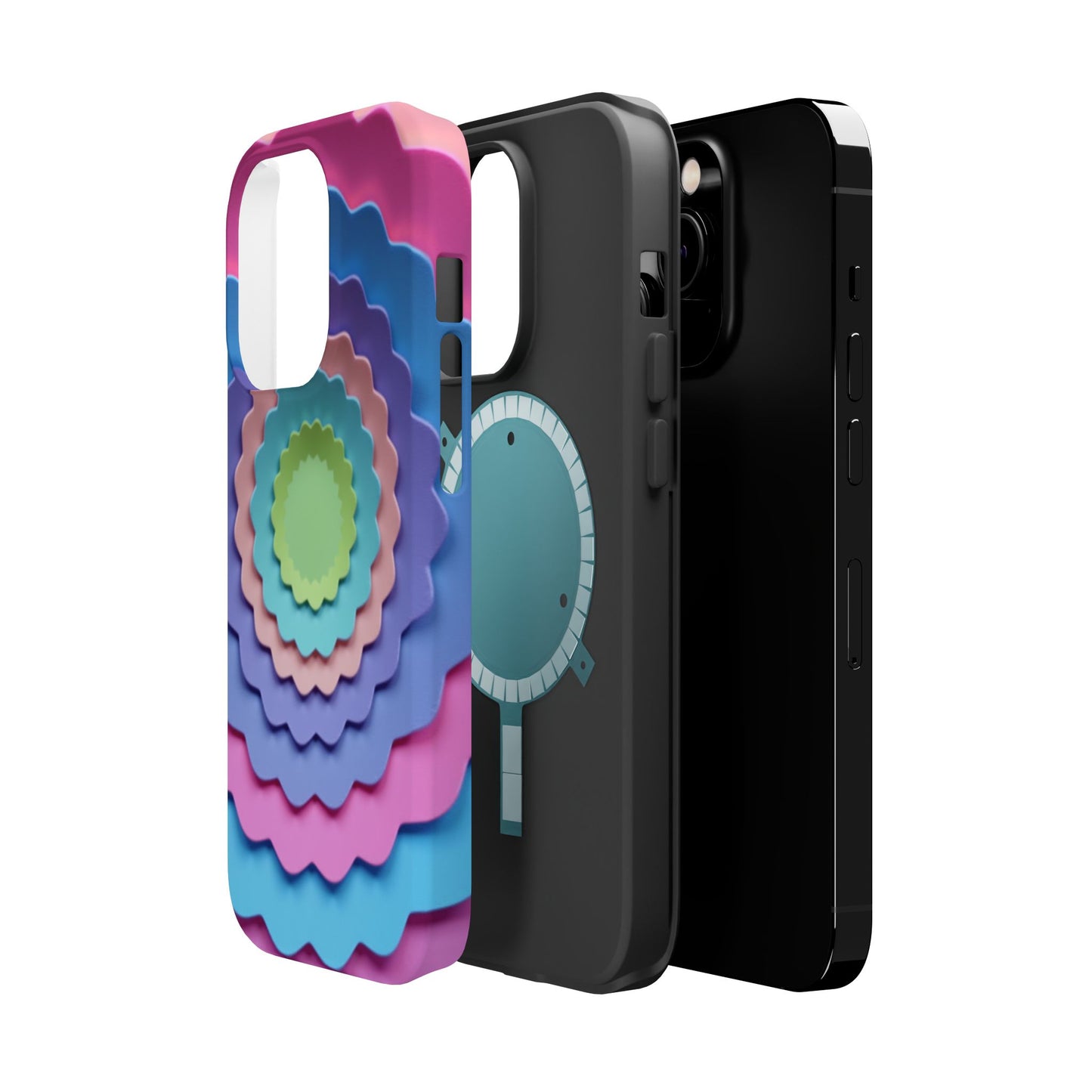 Layered Bloom iPhone Case - Pastel Flower Design, Cute Aesthetic Gift Idea