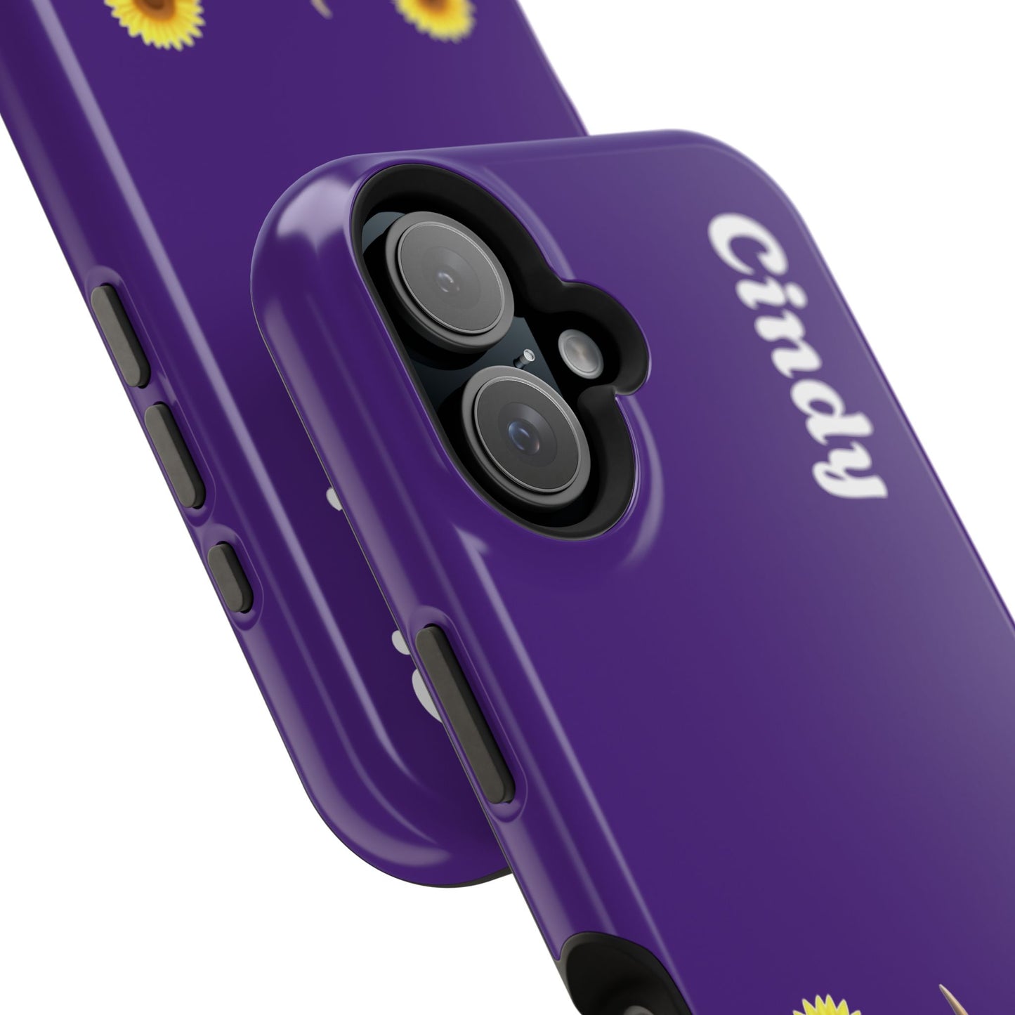 Personalized Purple Highland Cow Phone Case - Custom Name Farm Animal Gift | Cute Purple iPhone Cases for Women & Girls