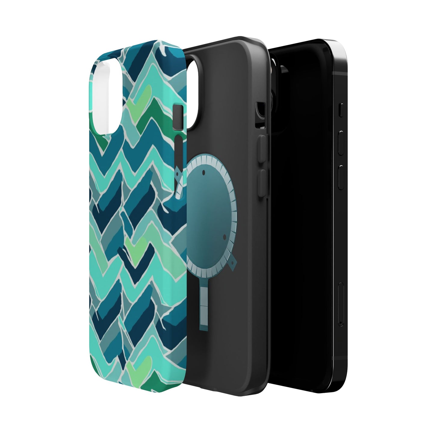Watercolor Chevron Phone Case β Aesthetic Soft Pastel Phone Cover for iPhone | Unique Artistic Design with Floral Accents