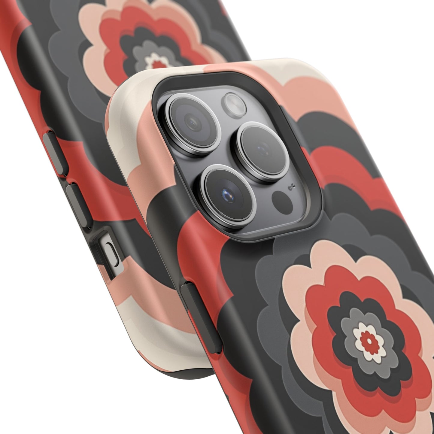Floral Phone Case - Retro Flower iPhone Case, Aesthetic Gift Idea, Cute Pink Design