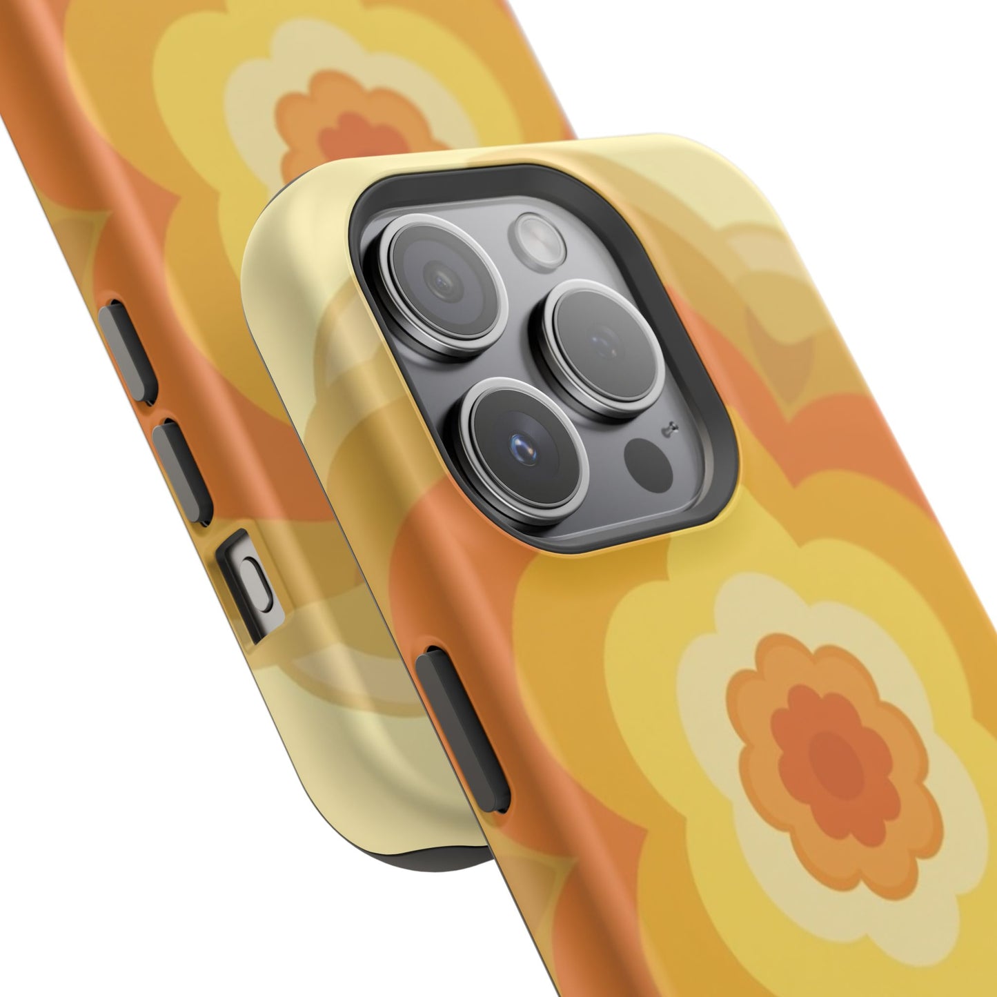Vintage Floral iPhone Case - 70s Retro Flower Design, Groovy Aesthetic Gift Idea