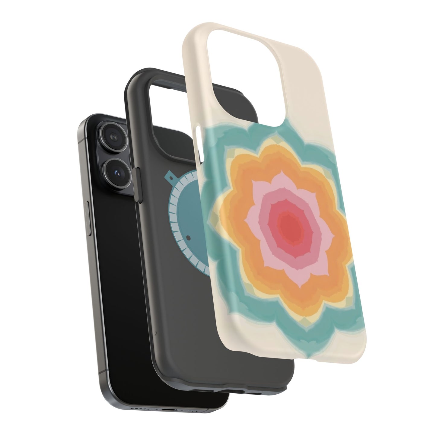 Floral Bloom iPhone Case - Retro Flower Power Design, Aesthetic Gift Idea