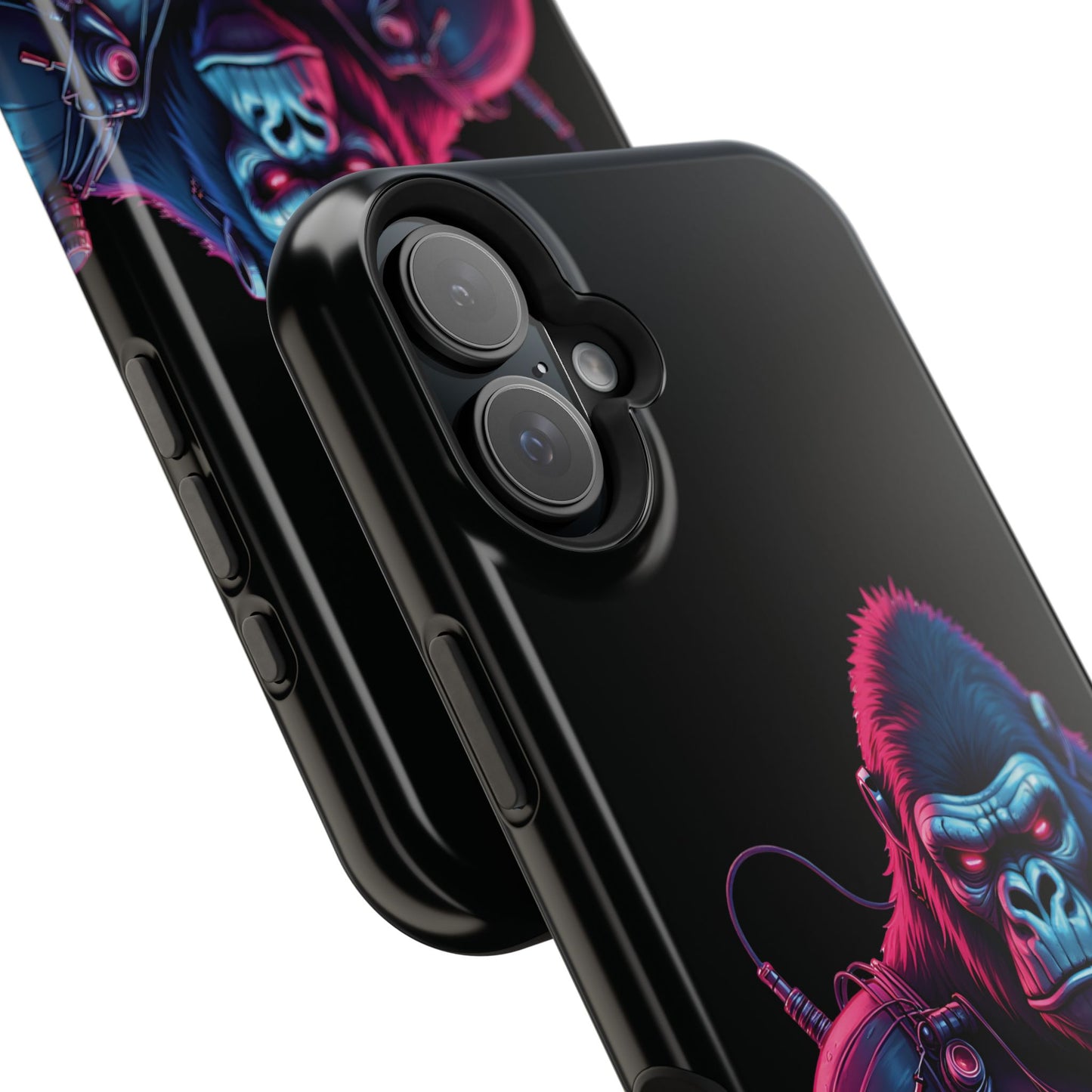 Cyber Primal Phone Case – Neon Power, Gorilla Strength