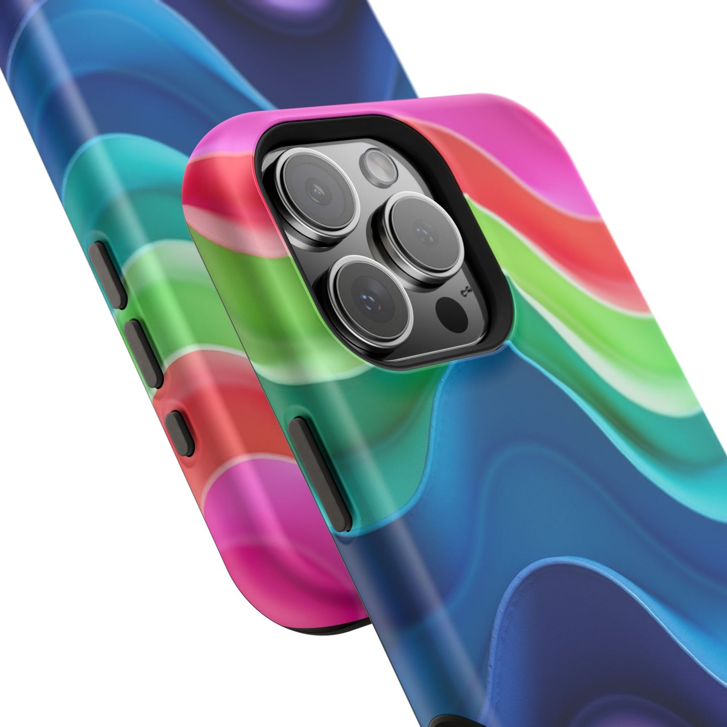 Rainbow Wave Phone Case - Aesthetic Ocean Design | iPhone 14-17 Cases | Nature Gifts for Her, Colorful Trendy Accessory