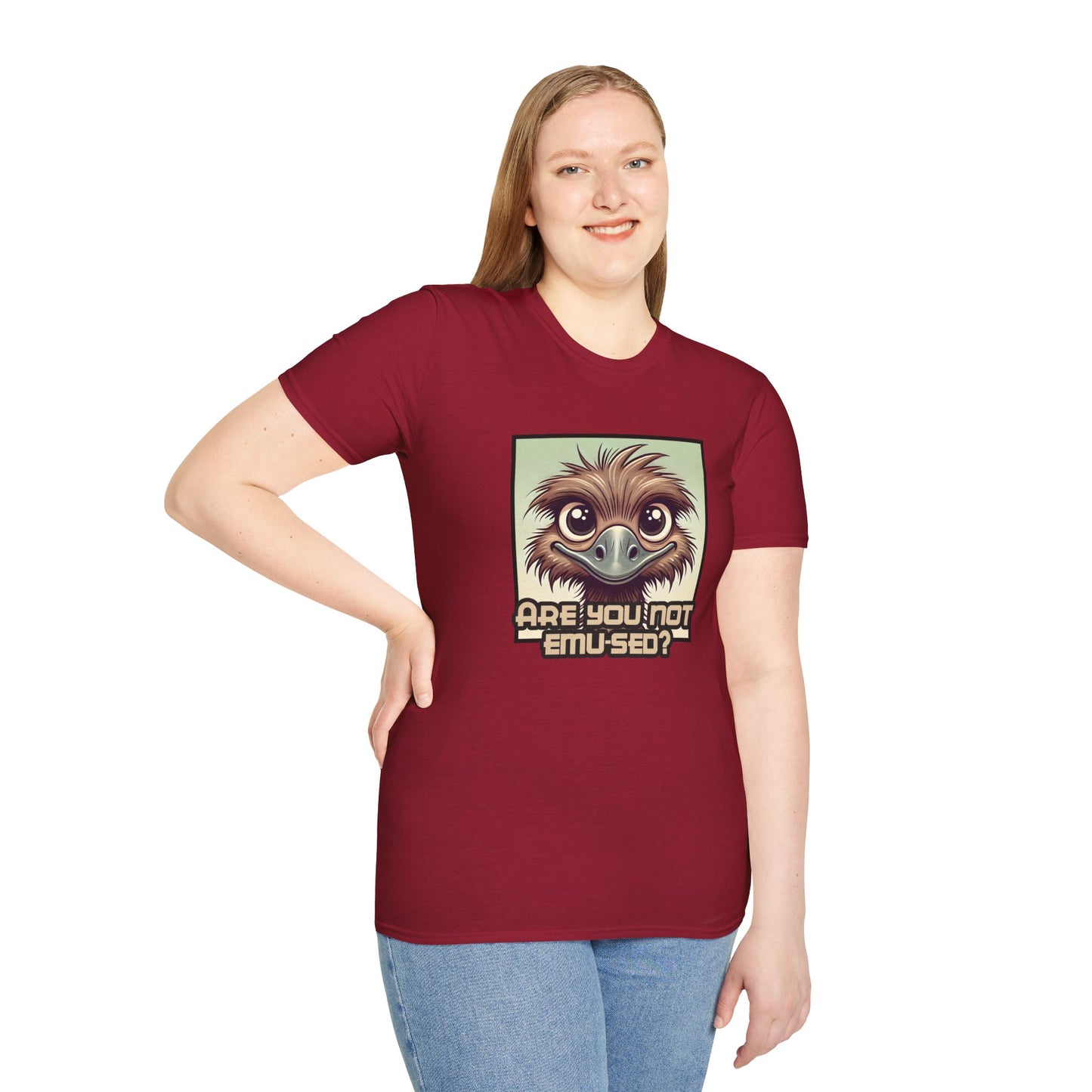 "Are You Not Emu-sed?" Funny & Witty Graphic Tee β Hilarious Bird Joke Shirt for Animal Lovers, Nerds & Humor Fans