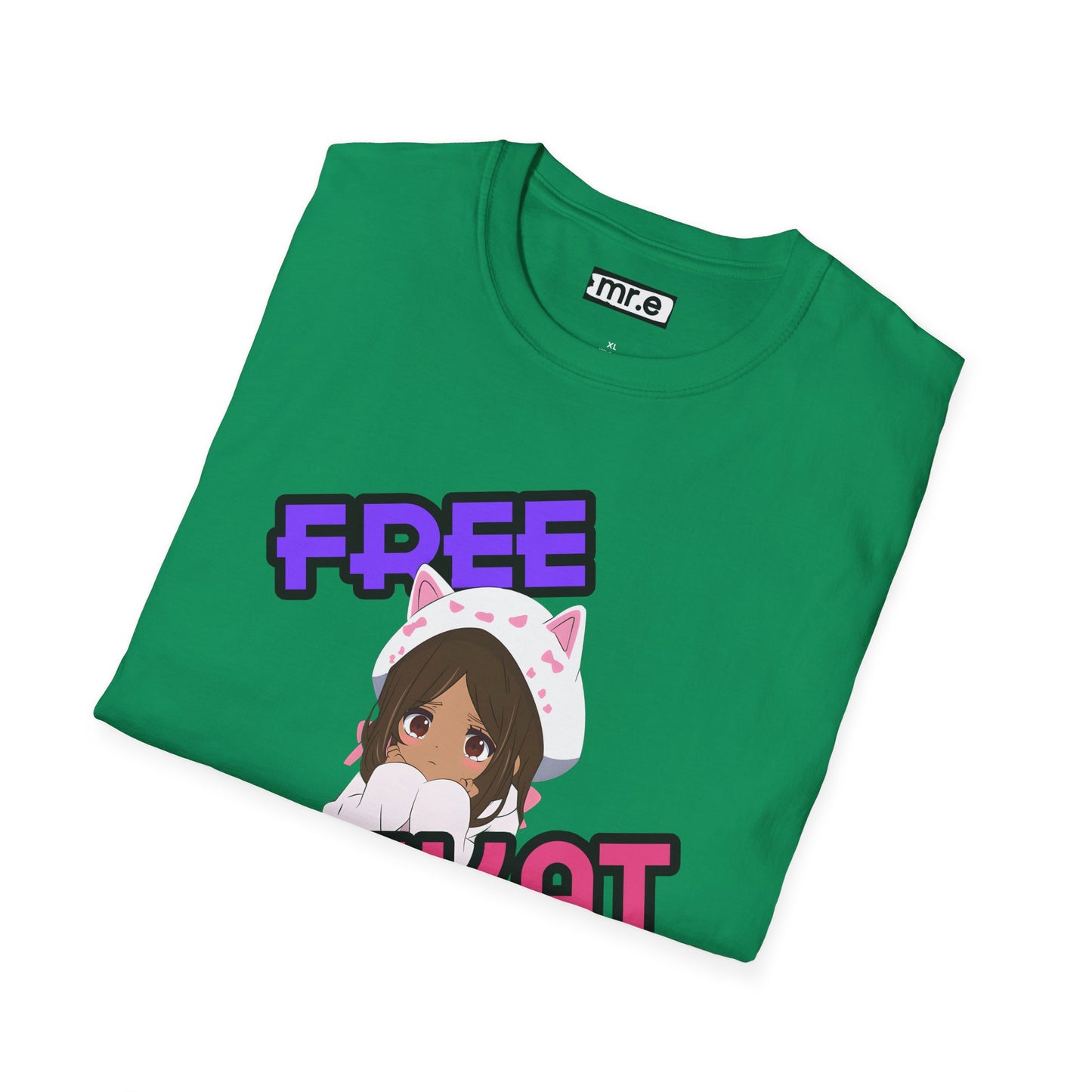 "Free KitKat" Anime Girl T-Shirt β Cute Kawaii Cat Hoodie Design