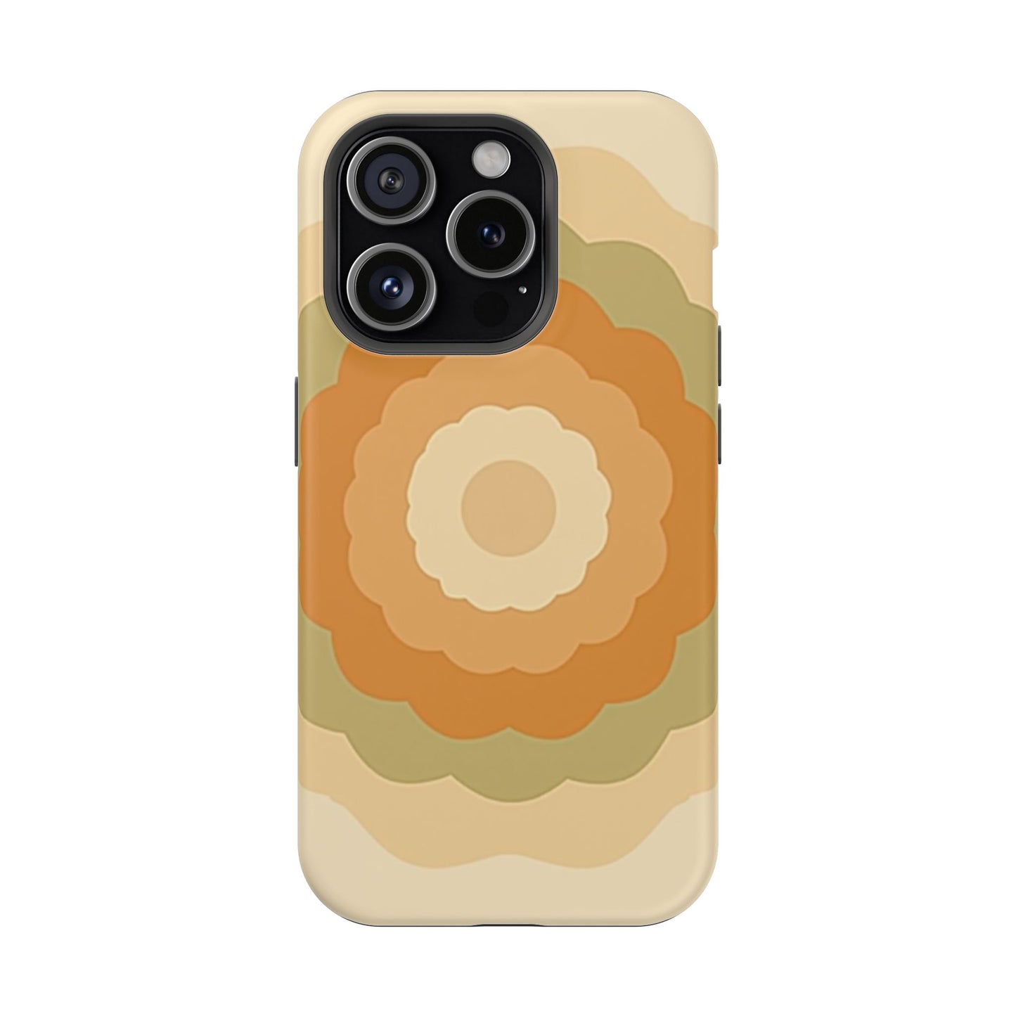 Retro Bloom iPhone Case - 70s Floral Design, Vintage Aesthetic Gift Idea