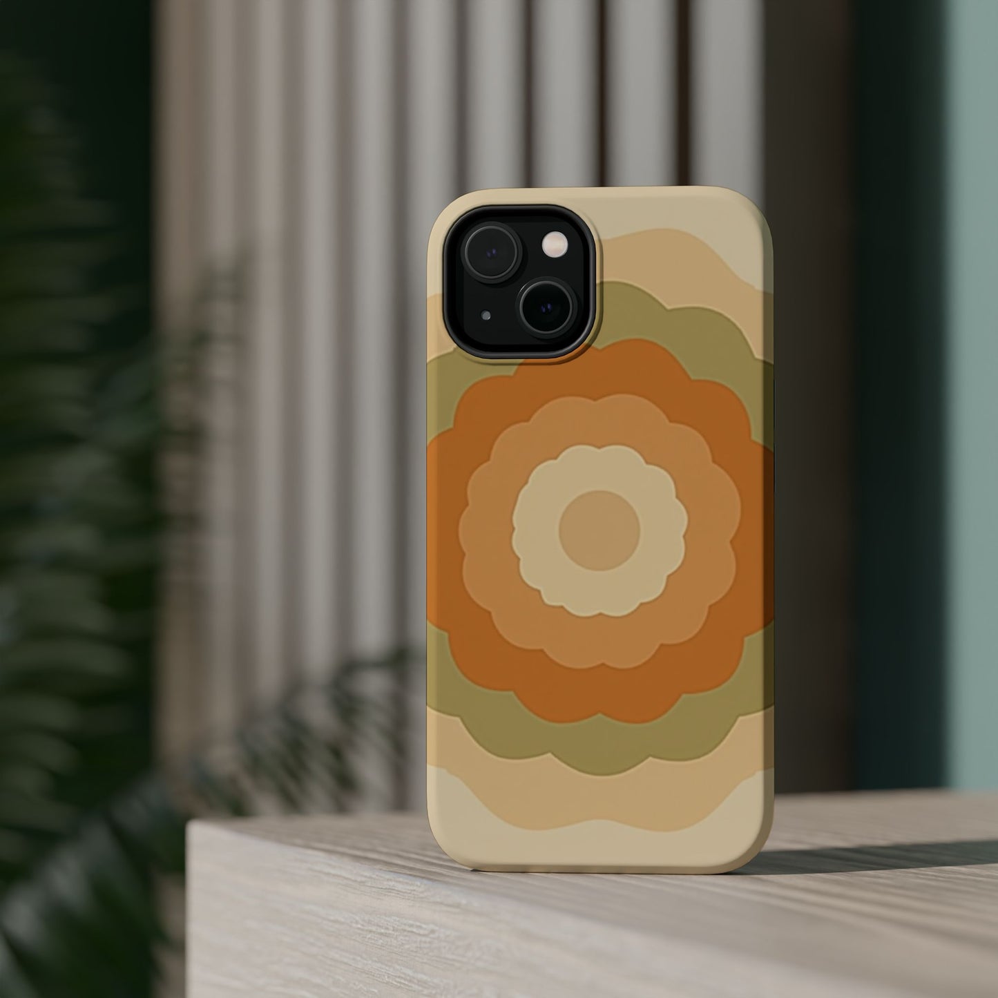 Retro Bloom iPhone Case - 70s Floral Design, Vintage Aesthetic Gift Idea