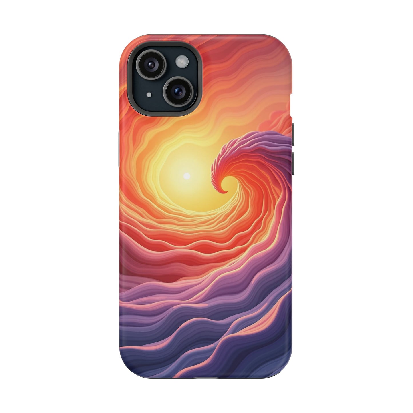 Sunburst Wave iPhone Case - Ocean Sunset Design, Aesthetic Beach Gift Idea