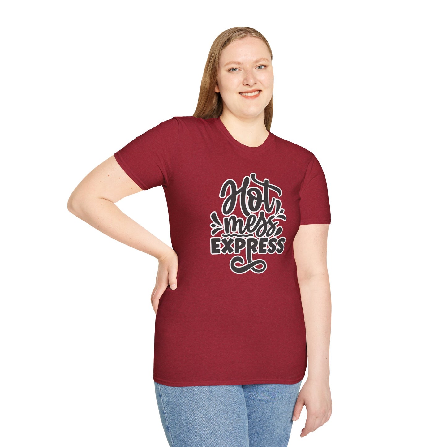 "Hot Mess Express" Funny & Bold T-Shirt β Ironic Confidence Tee for Chaotic, Cool, and Unapologetically You
