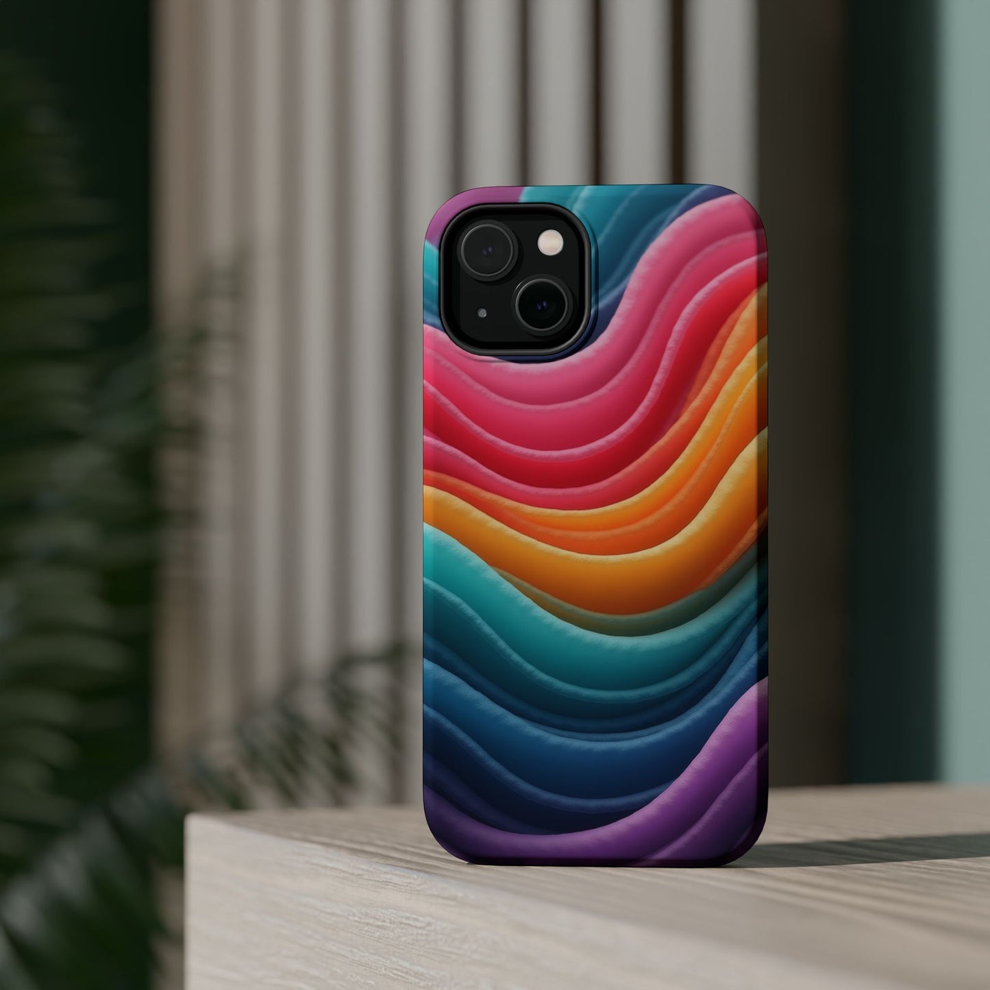 Colorful Wave Phone Case - Aesthetic iPhone Case, Pride Gift Idea, Trendy Summer Accessory