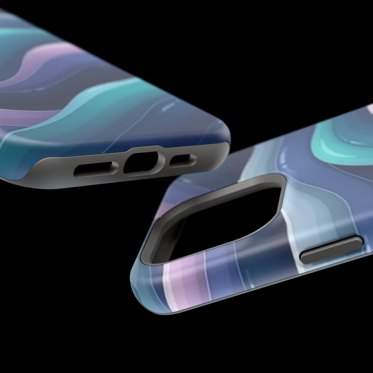 Blue Wave Phone Case - Aesthetic iPhone Case | Dark Moody Gradient Design | Gifts for Her | Unique Art Print