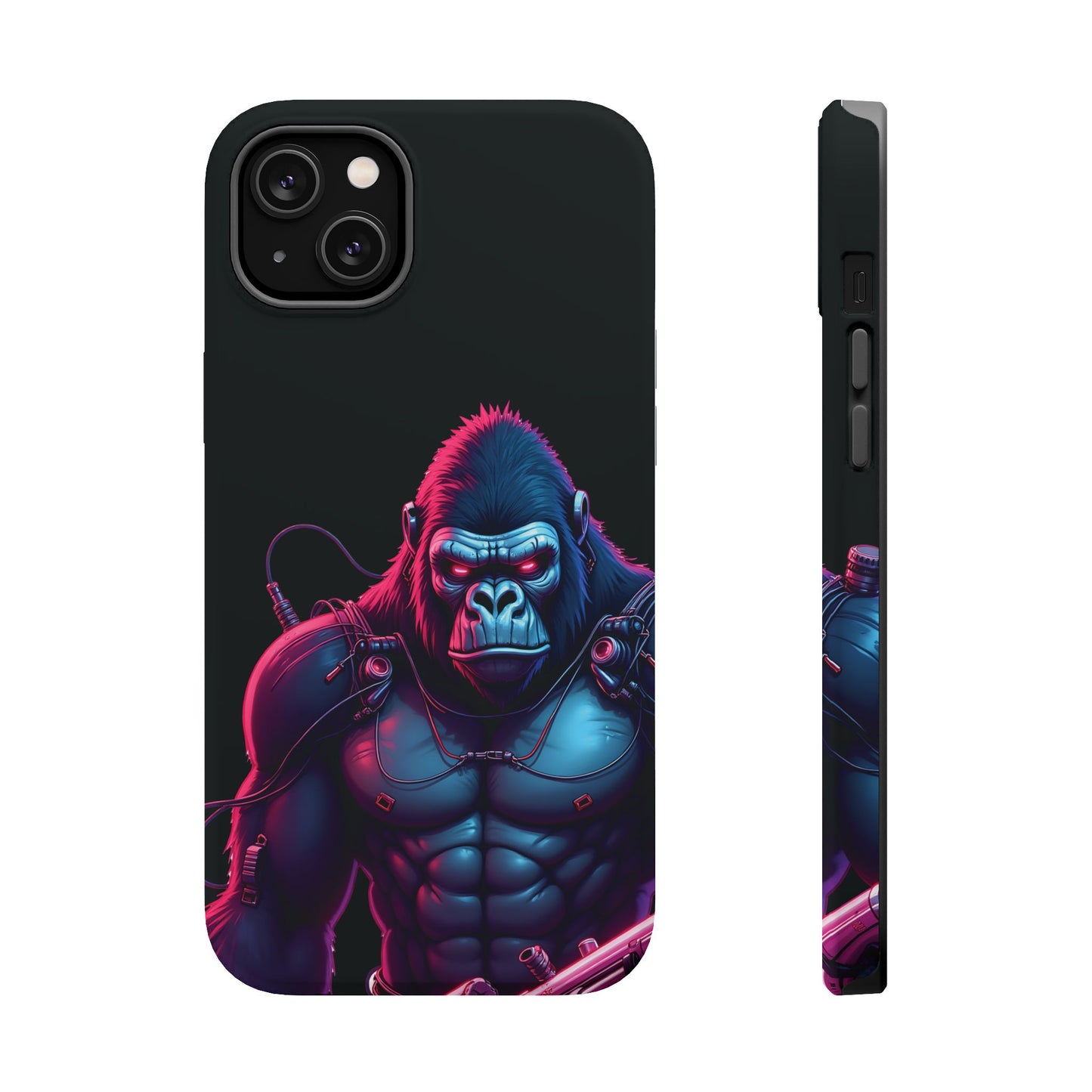 Cyber Primal Phone Case – Neon Power, Gorilla Strength