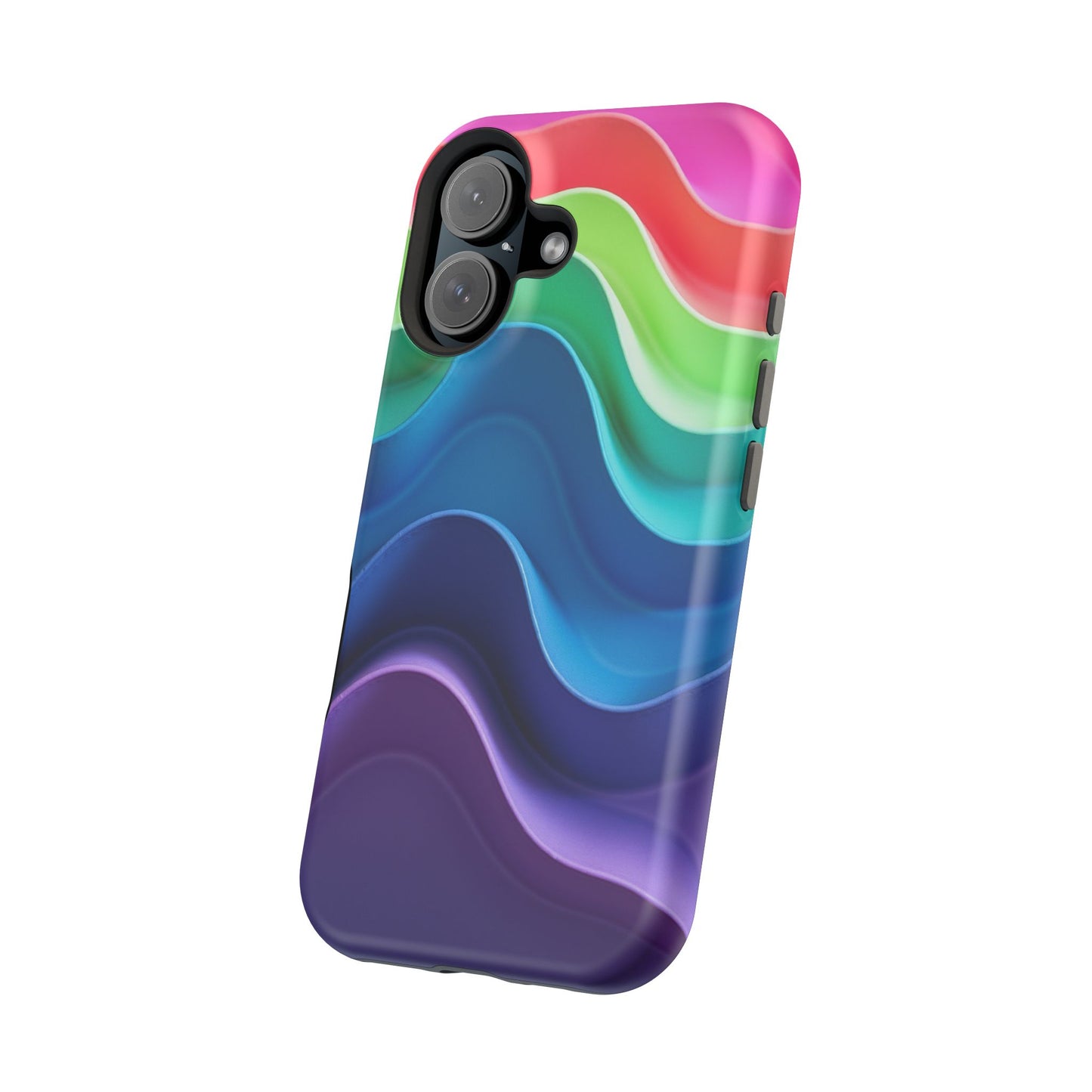 Rainbow Wave Phone Case - Aesthetic Ocean Design | iPhone 14-17 Cases | Nature Gifts for Her, Colorful Trendy Accessory