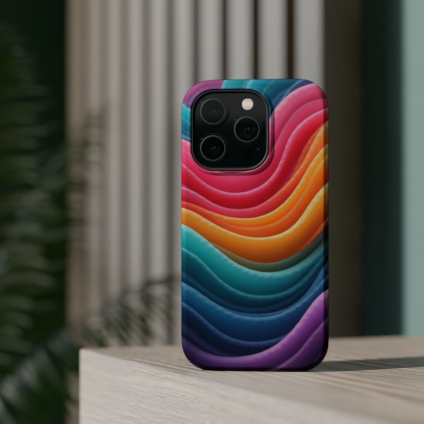 Colorful Wave Phone Case - Aesthetic iPhone Case, Pride Gift Idea, Trendy Summer Accessory