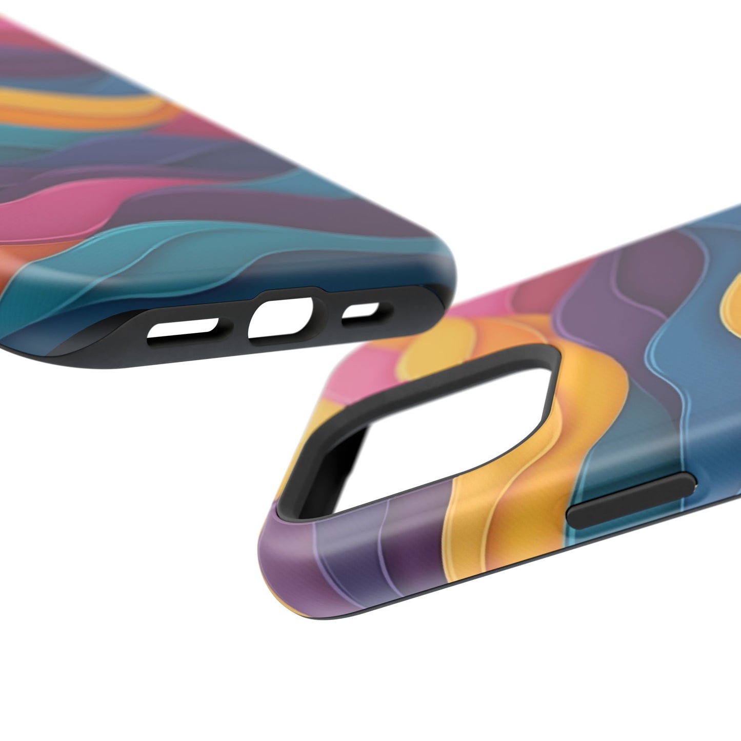 Colorful Wave Phone Case - Aesthetic iPhone Case, Bright Gift Idea, Trendy Summer Accessory
