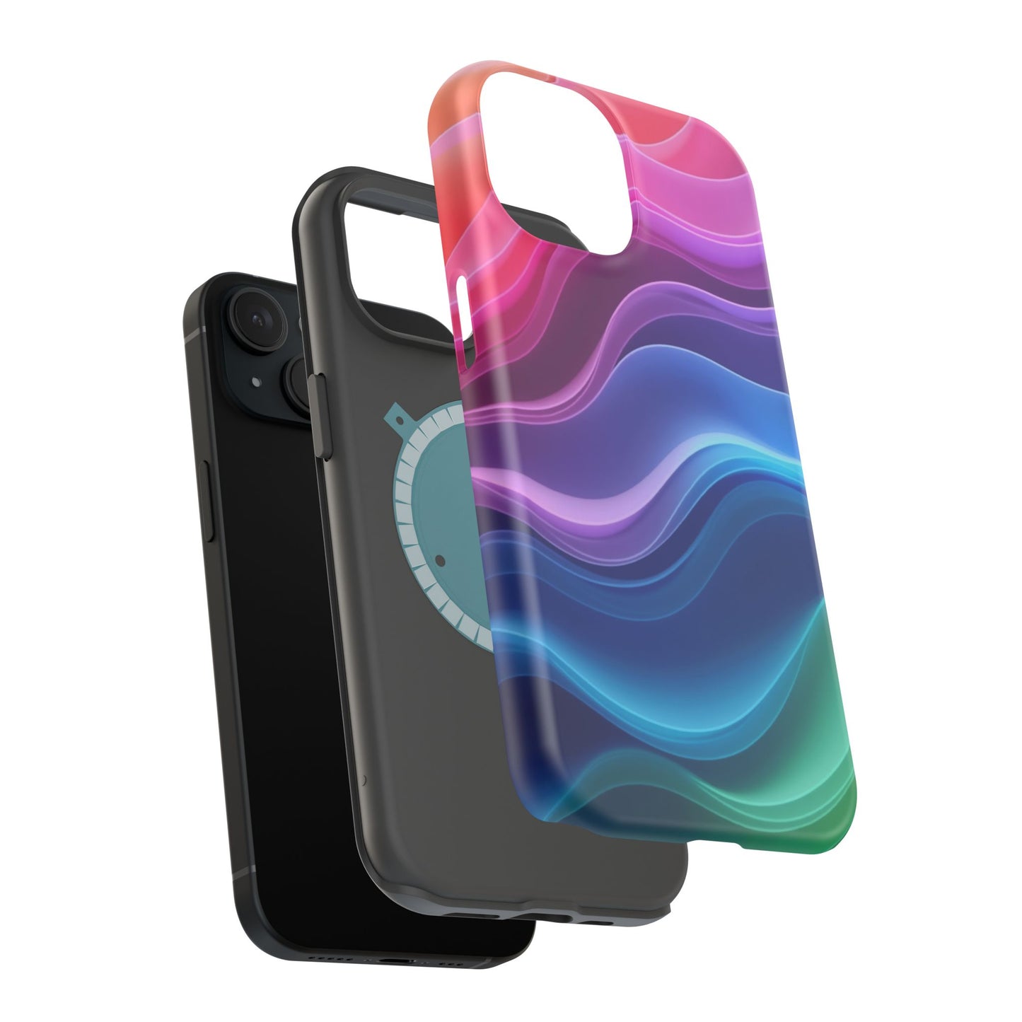 Pastel Wave Phone Case - Aesthetic iPhone Case | Lavender & Blue Gradient Design | Gifts for Her | Unique Art Print