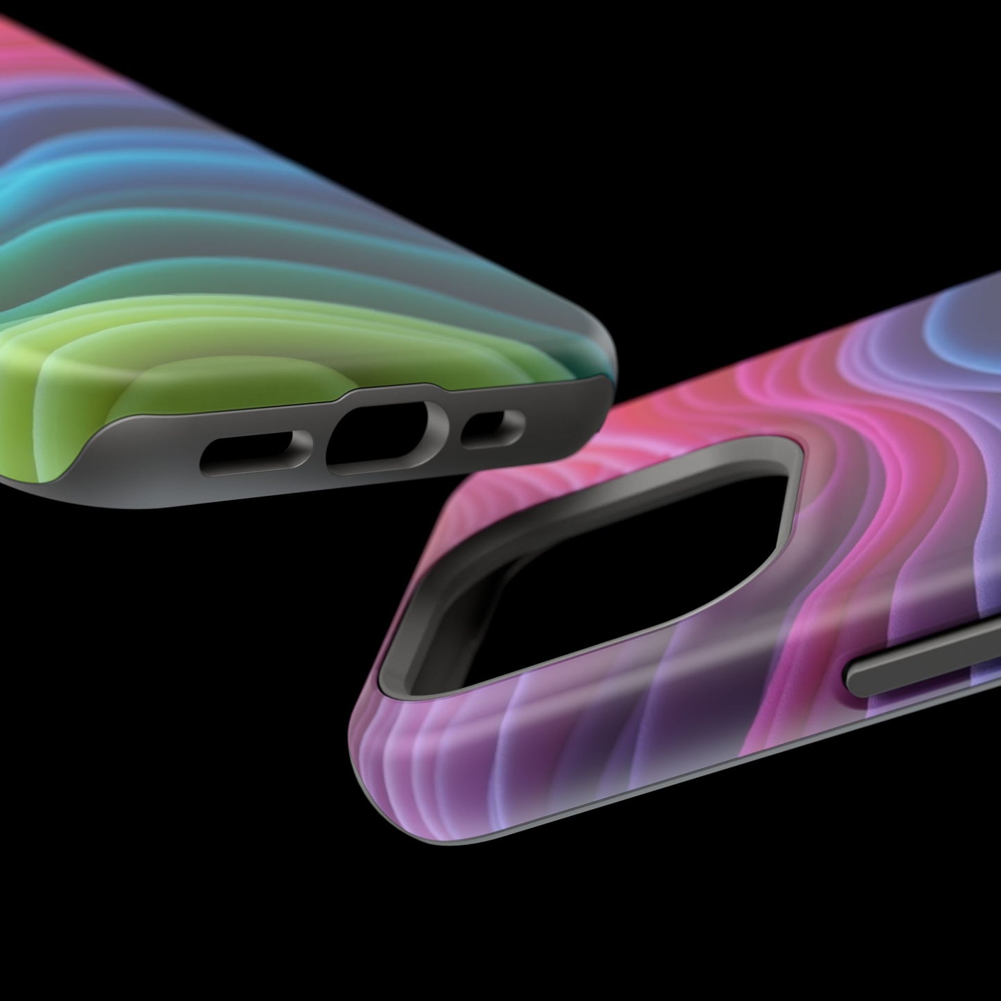 Colorful Wave Phone Case - Aesthetic iPhone Case | Rainbow Ripple Design | Trendy Gifts for Her | Unique Art Print
