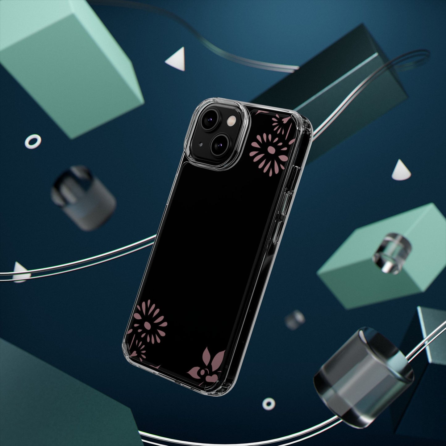 Elegant Floral Clear Phone Case β Minimalist Chic Protection