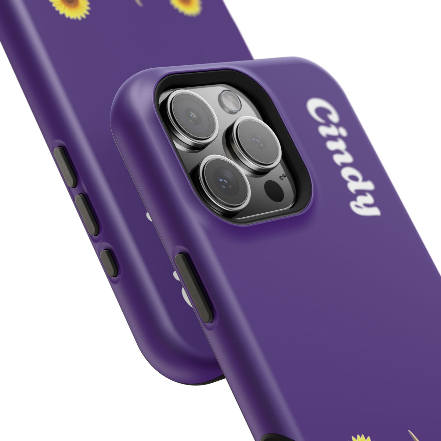 Personalized Purple Highland Cow Phone Case - Custom Name Farm Animal Gift | Cute Purple iPhone Cases for Women & Girls