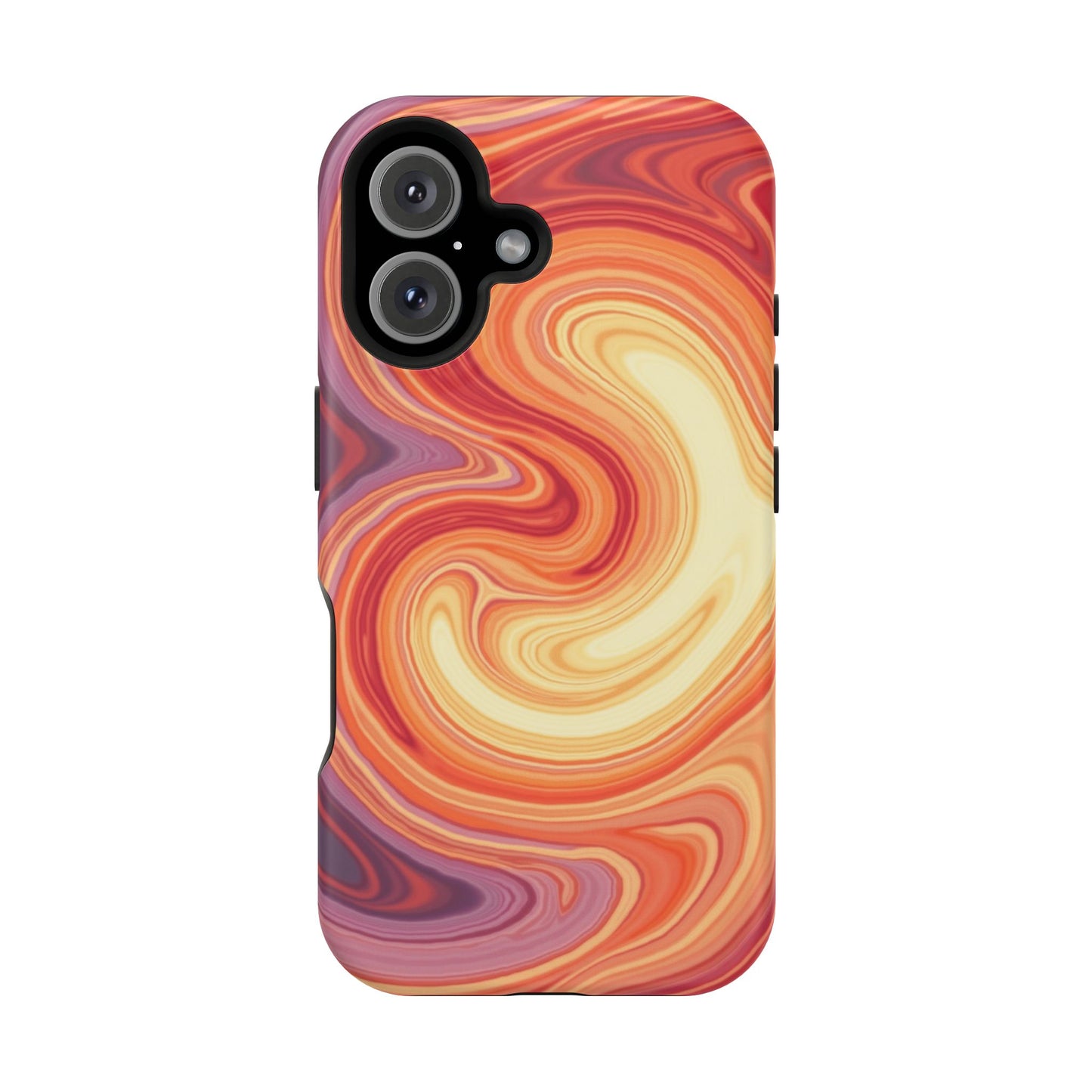Sunset Phone Case - Orange Aesthetic iPhone Case, Warm Gift Idea, Trendy Swirl Design