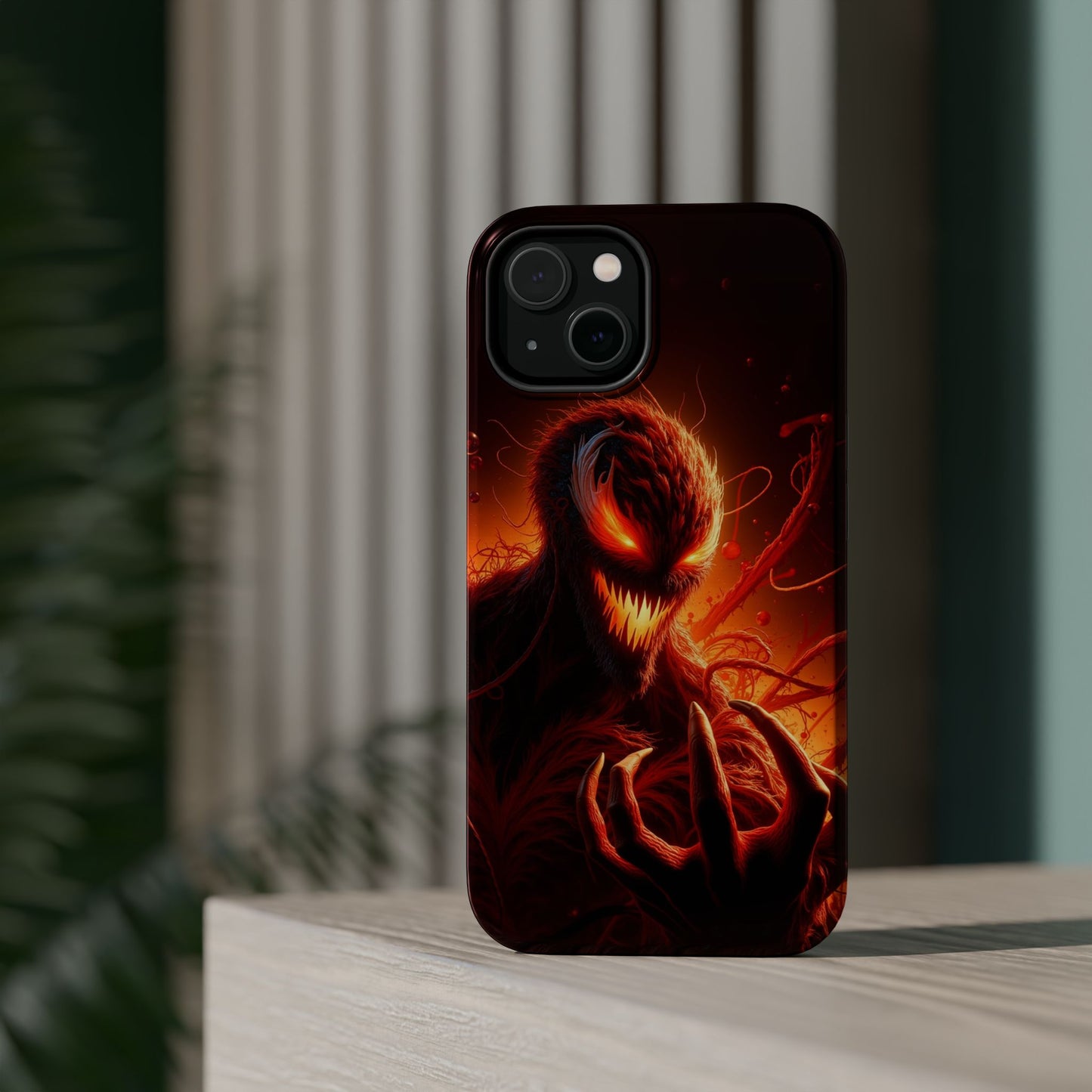 Fiery Alien Phone Case - Aesthetic iPhone Case | Sci-Fi Art Design | Gifts for Him | Unique Phone Accessories