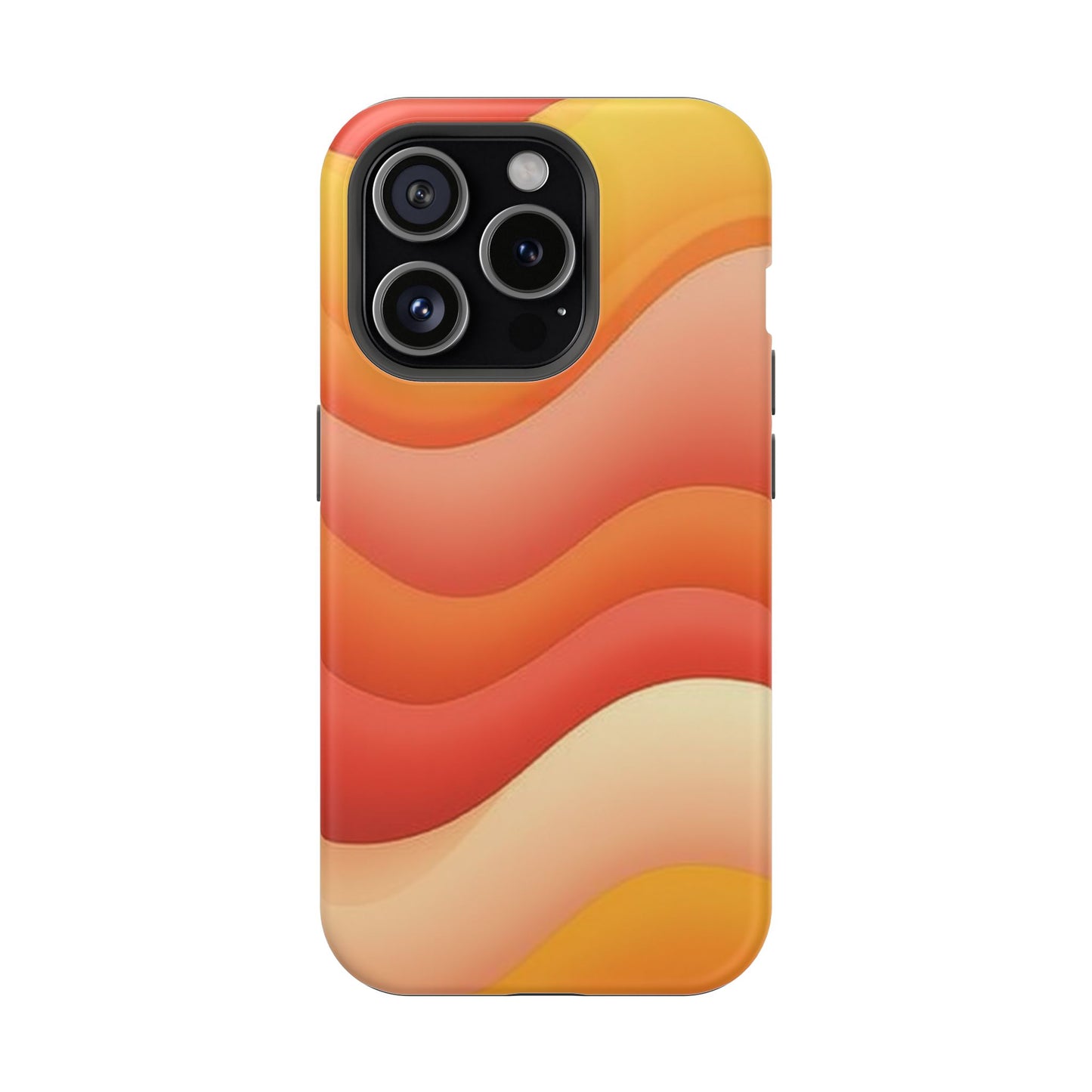 Sunset Waves Phone Case - Aesthetic Orange & Yellow Gift | Retro Summer Vibes Cases