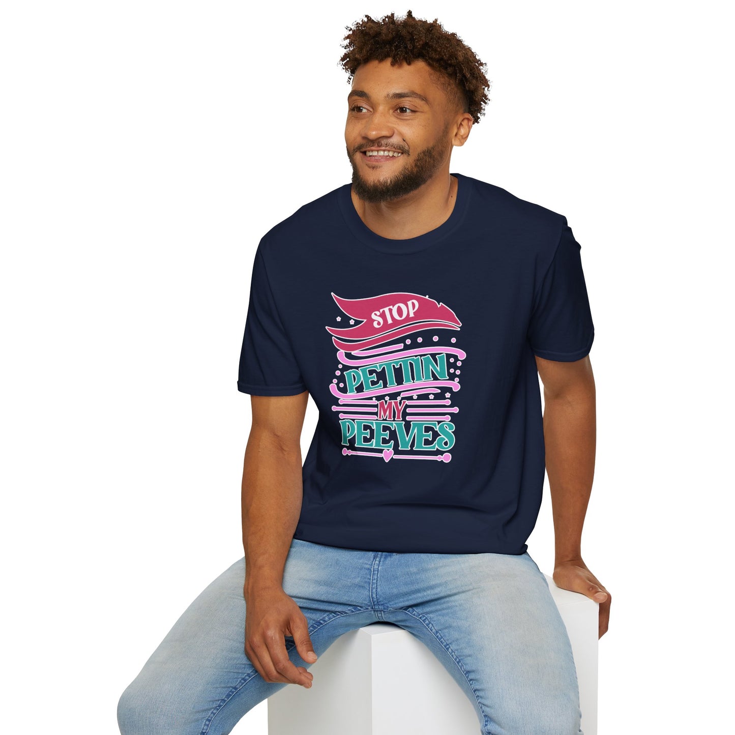 "Stop Pettin’ My Peeves" Funny Sassy T-Shirt – Ironic Petting-Proof Graphic Tee for the Overwhelmed & Underappreciated
