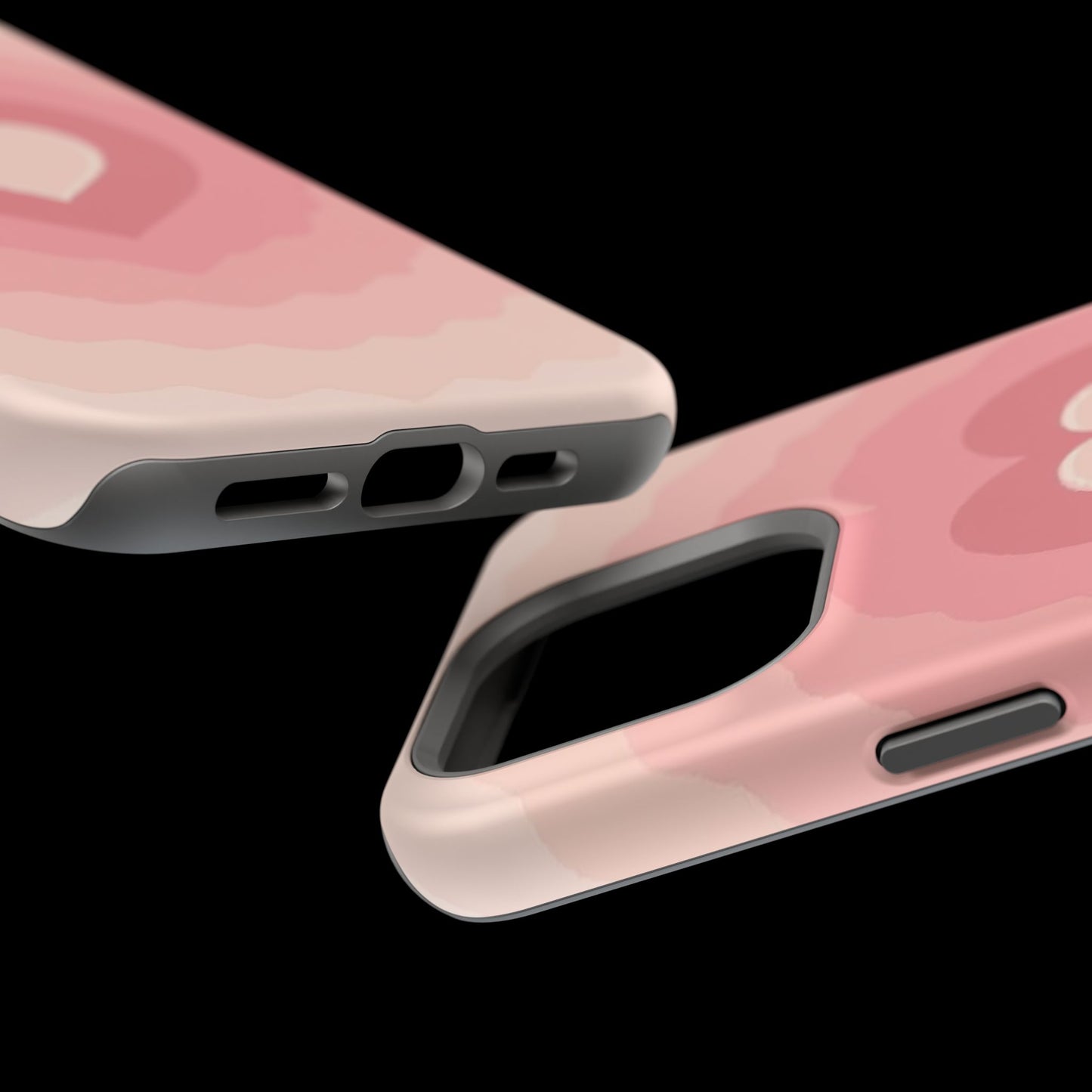 Pink Layered Heart iPhone Case - Cute Aesthetic Y2K Valentine's Gift