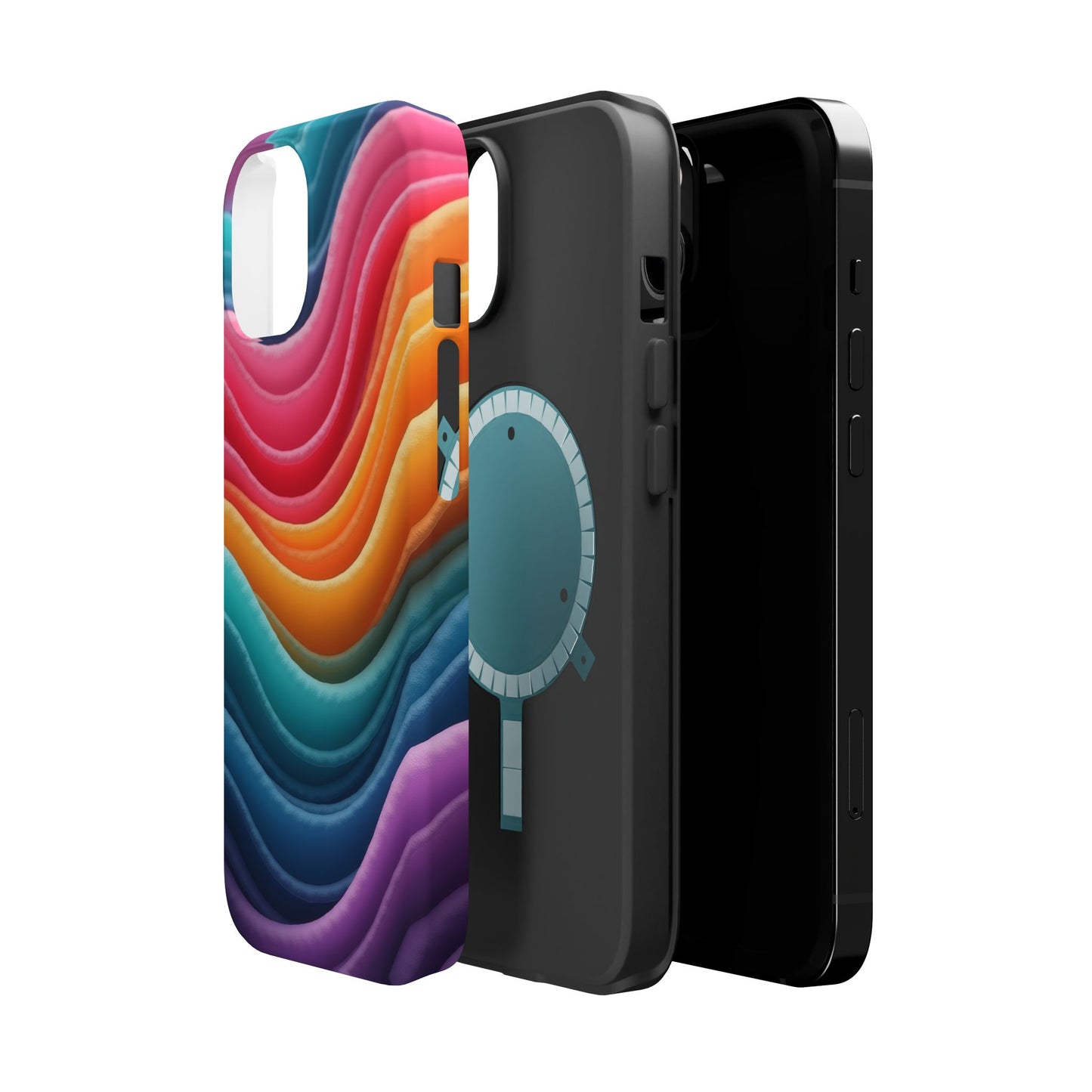 Colorful Wave Phone Case - Aesthetic iPhone Case, Pride Gift Idea, Trendy Summer Accessory