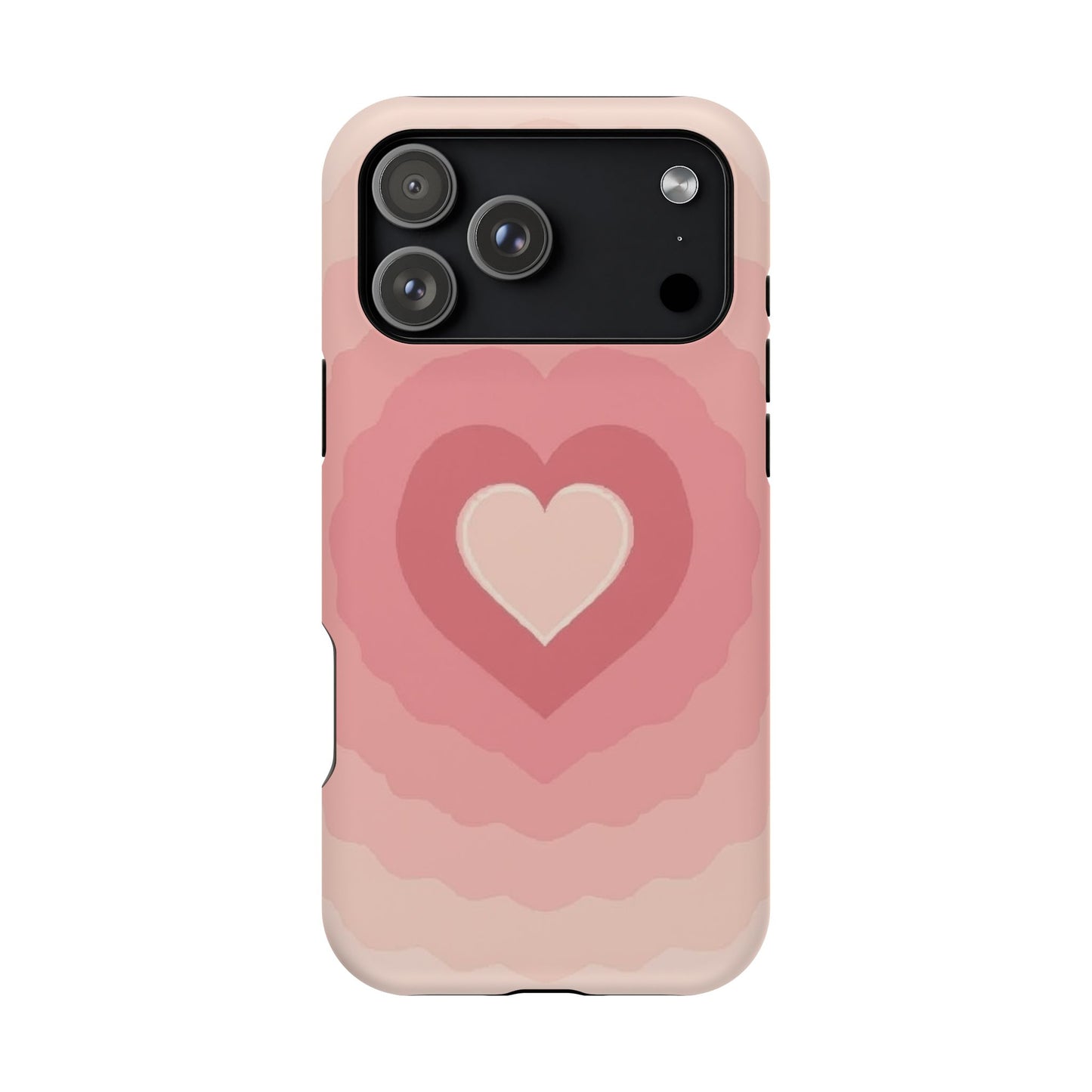 Pink Layered Heart iPhone Case - Cute Aesthetic Y2K Valentine's Gift