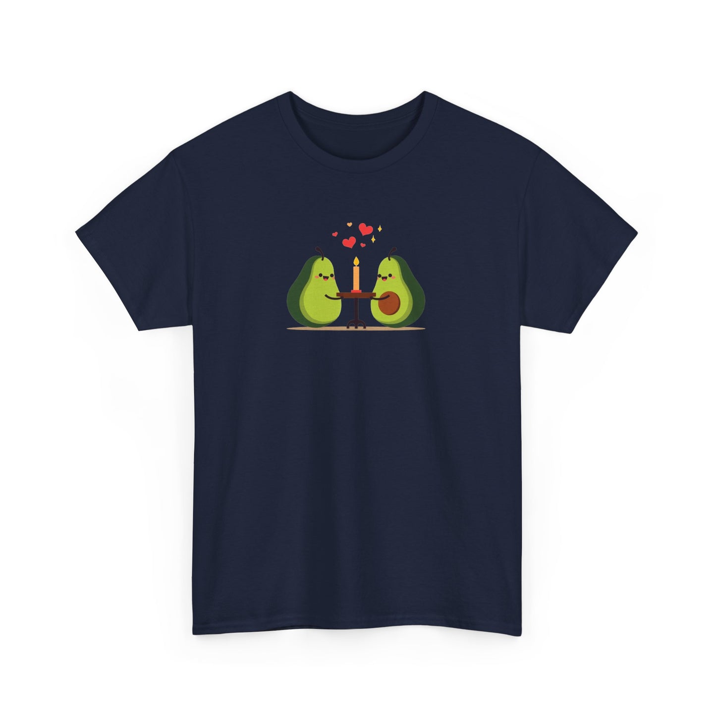 Cute Avocado Couple T-Shirt – “Avocuddles Date Night” – Funny Romantic Tee for Foodie Lovers & Veggie Fans