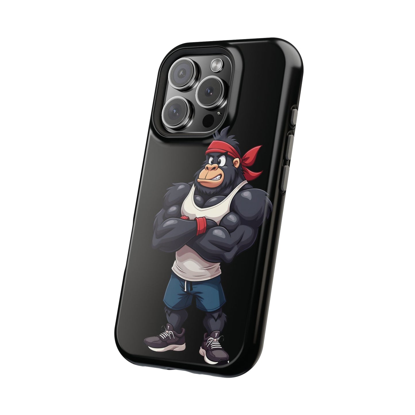 Red Band Gym Gorilla Phone Case β Fierce Style Meets Tough Protection